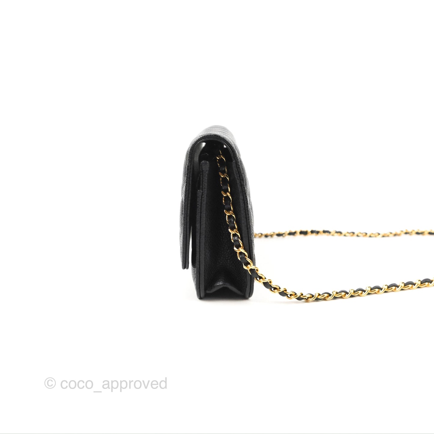 Chanel Quilted Classic WOC Black Caviar Gold Hardware