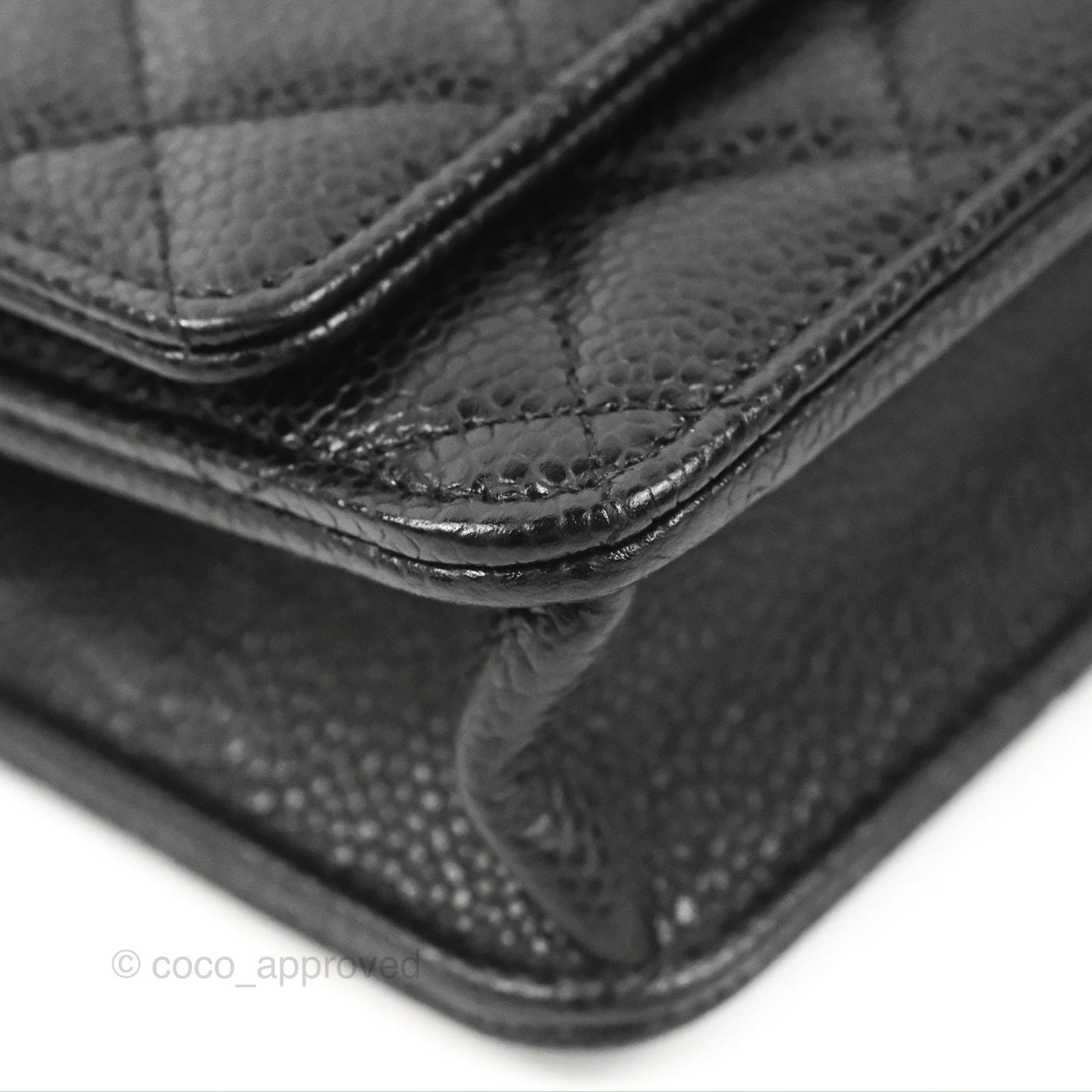 Chanel Quilted Classic WOC Black Caviar Gold Hardware