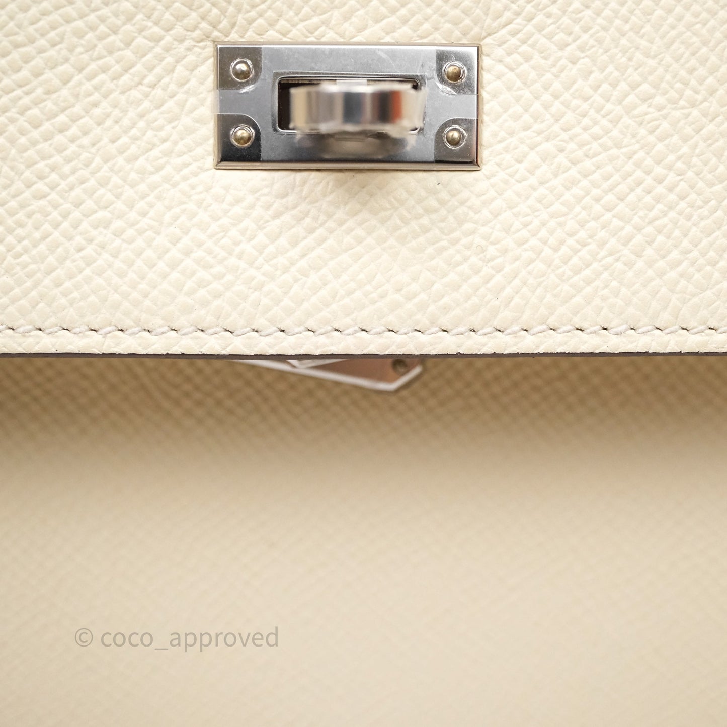Hermes Kelly 25 Nata I2 Epsom Palladium Hardware