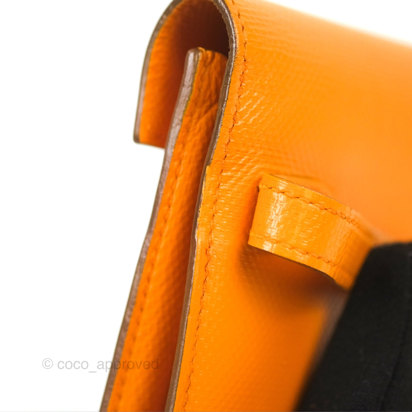 Hermès Kelly Long Wallet Jaune d'or Grain d’H Palladium Hardware