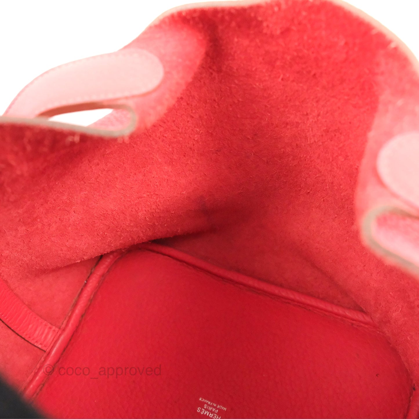 Hermès Picotin 22 Rouge Pivoine Clemence Palladium Hardware