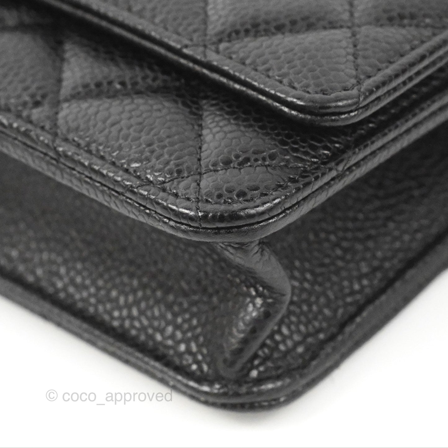 Chanel Quilted Classic WOC Black Caviar Gold Hardware