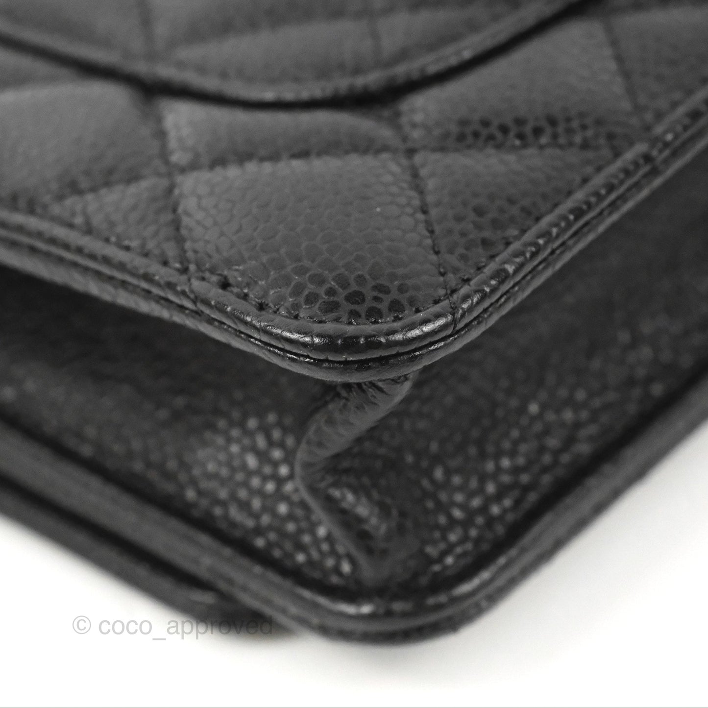 Chanel Quilted Classic WOC Black Caviar Gold Hardware