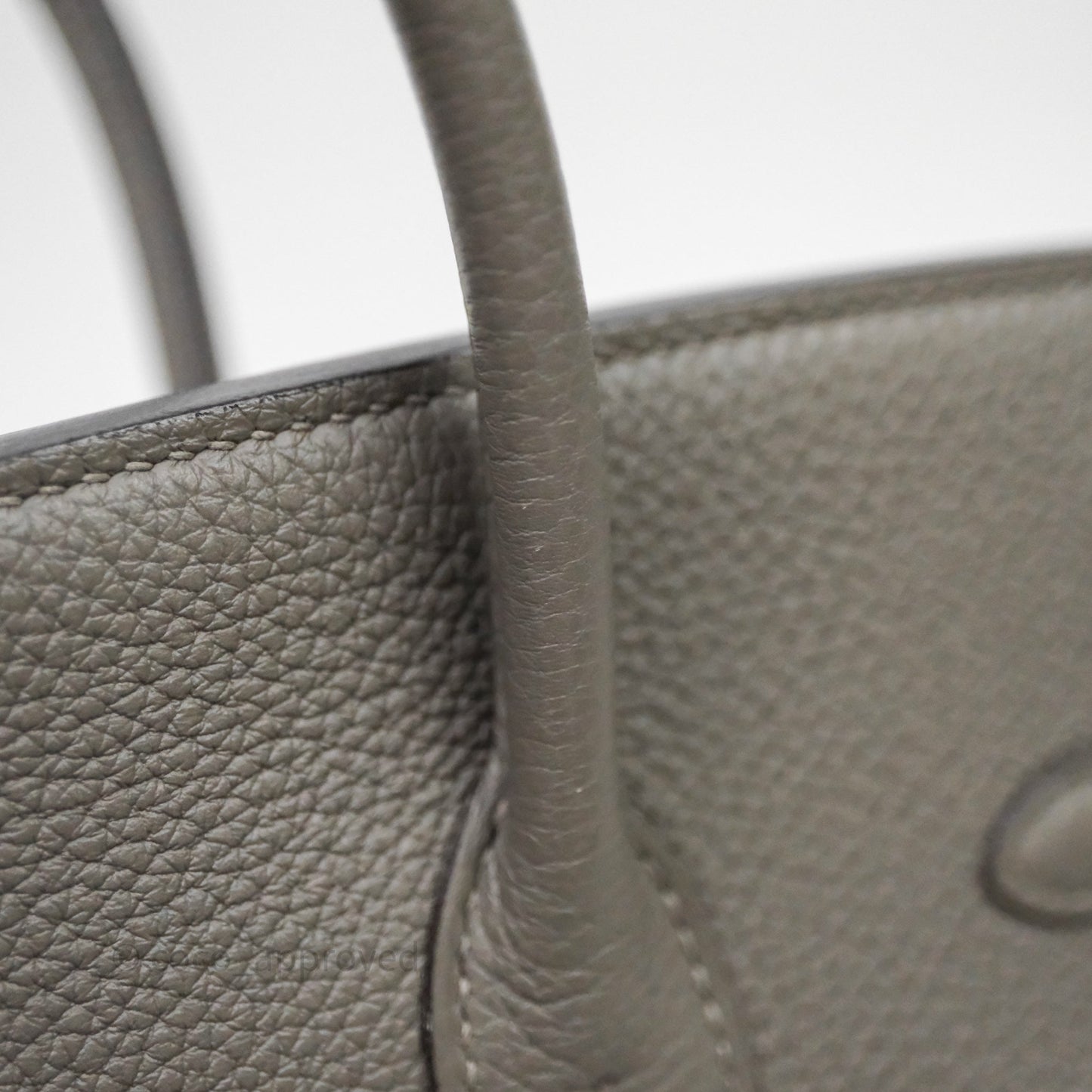 Hermes Birkin 25 Retourne Gris Meyer 0L Togo Gold Hardware