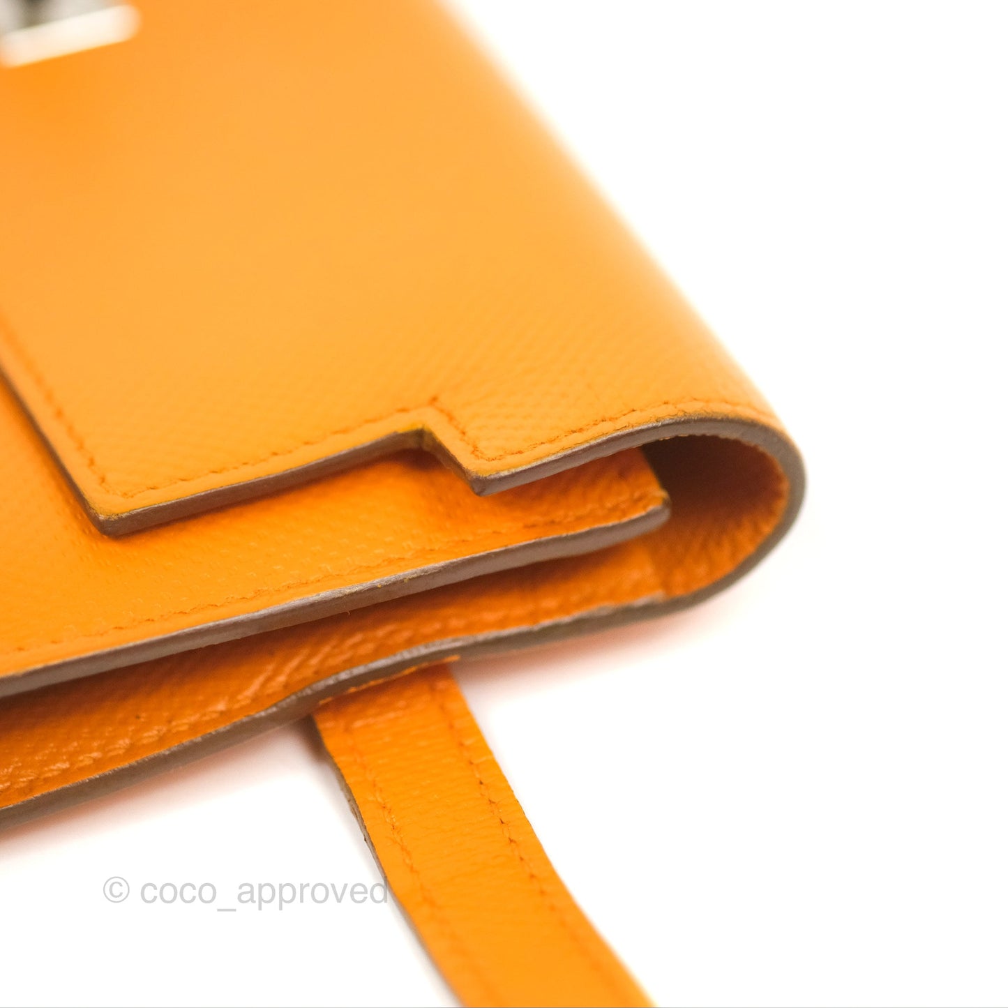 Hermès Kelly Long Wallet Jaune d'or Grain d’H Palladium Hardware