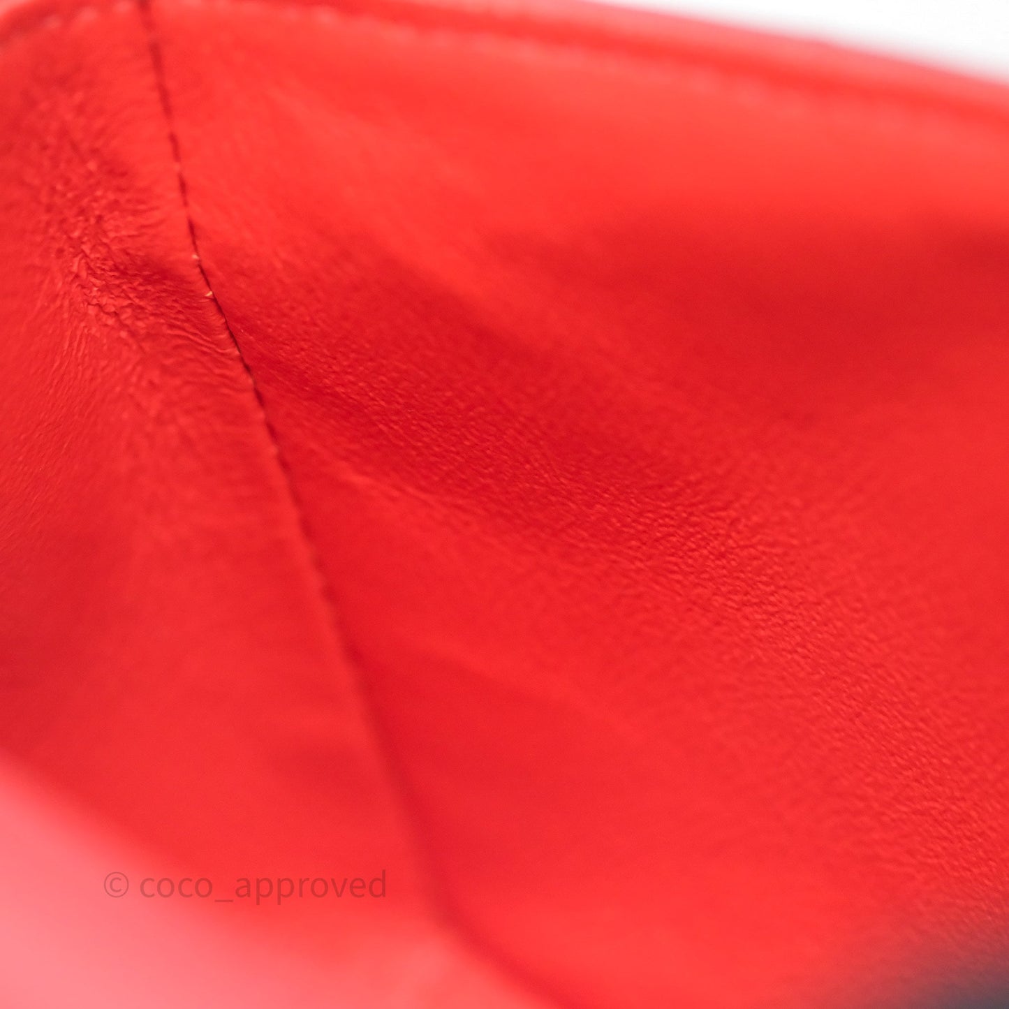 Chanel Mini Rectangular Quilted Red Lambskin Aged Gold Hardware