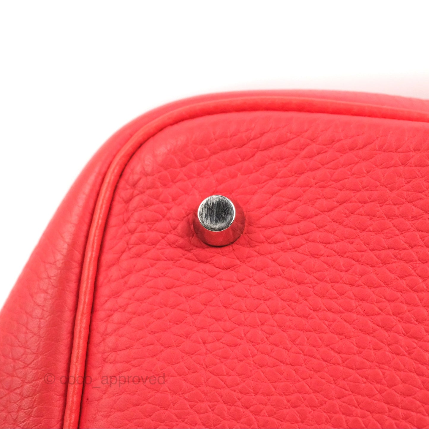 Hermès Picotin 22 Rouge Pivoine Clemence Palladium Hardware