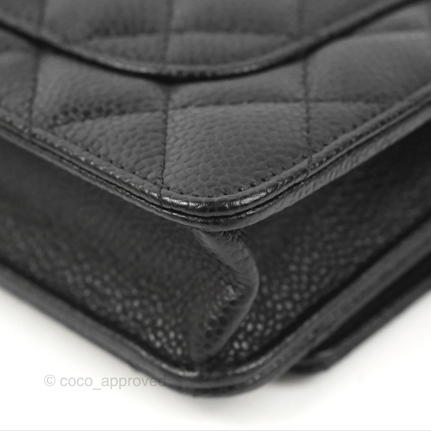 Chanel Quilted Classic WOC Black Caviar Gold Hardware