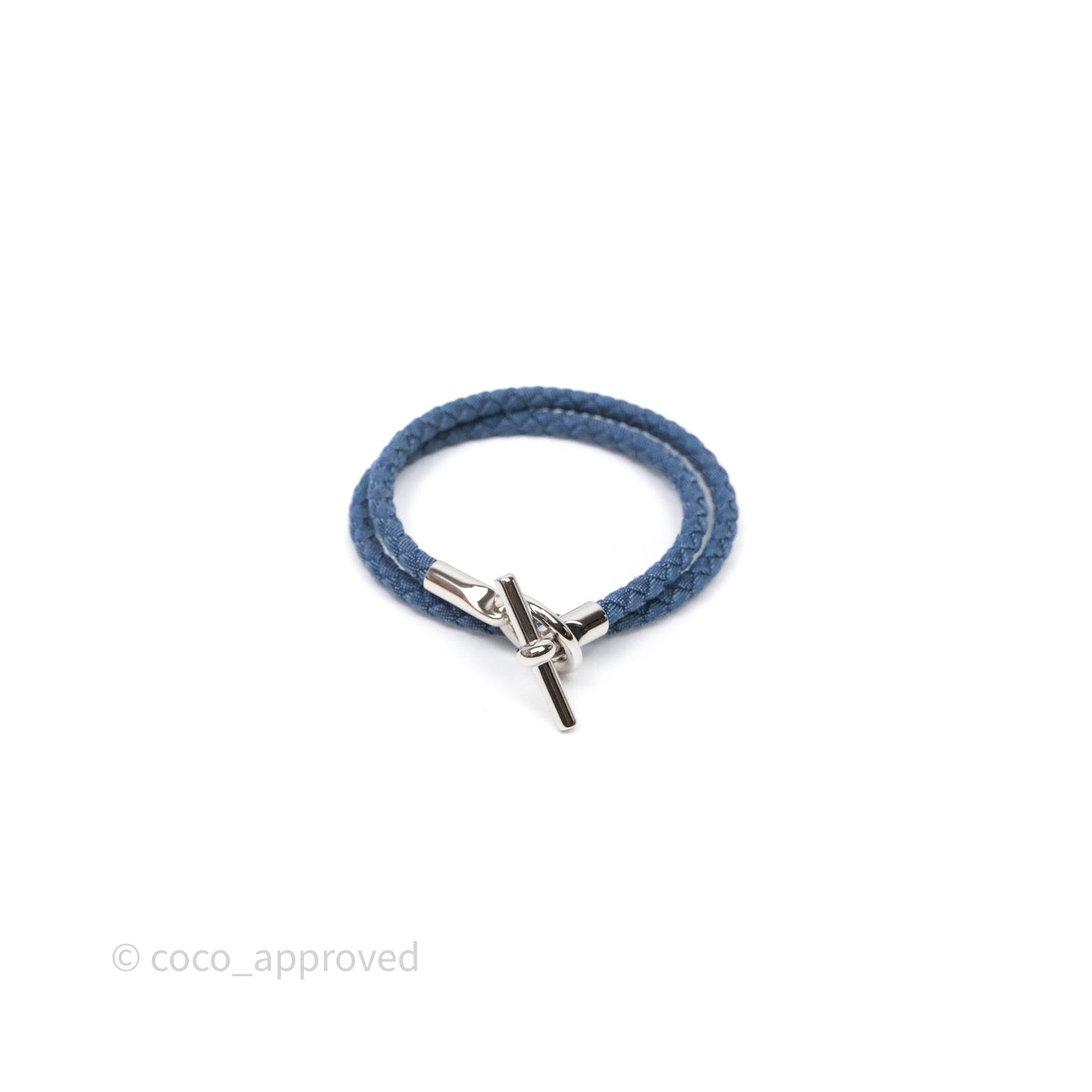 Hermès Glenan Double Tour Jean Bracelet Jean Brut Palladium Hardware