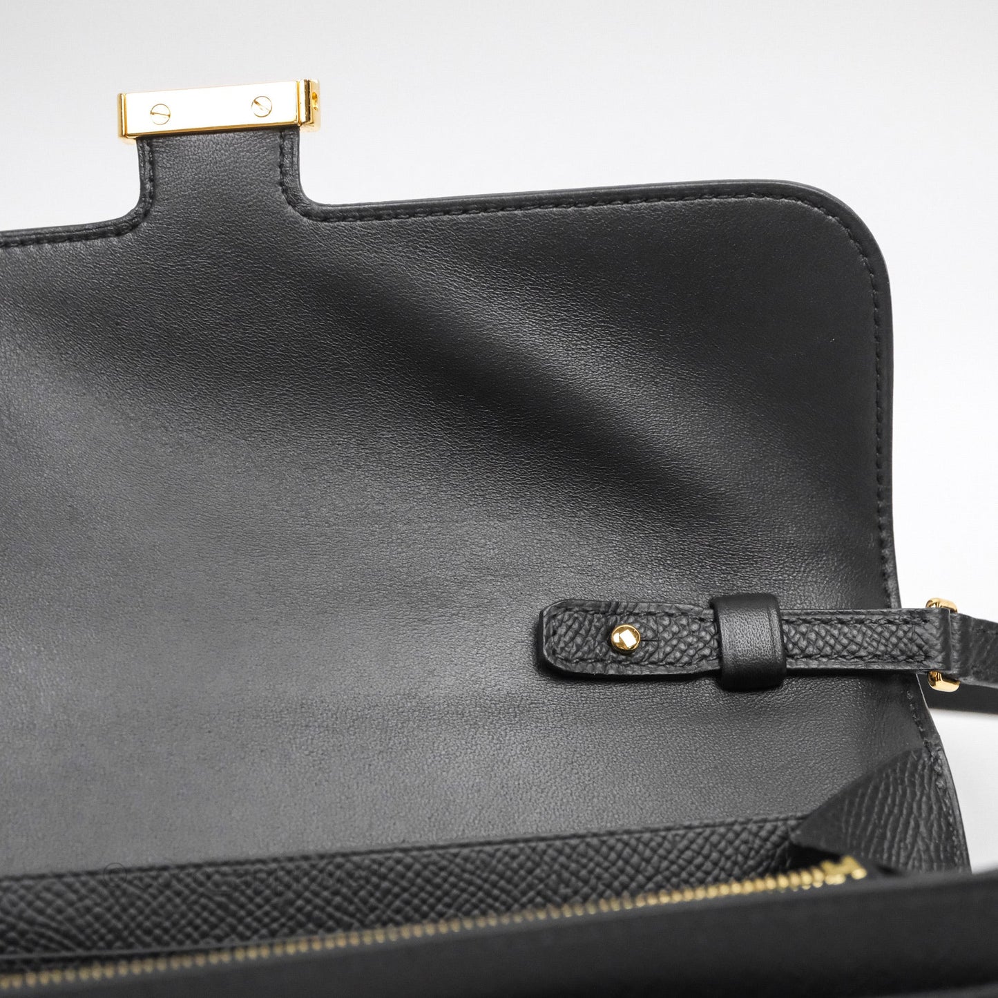 Hermès Constance Long To Go Wallet Black Noir 89 Epsom Lizard Gold Hardware