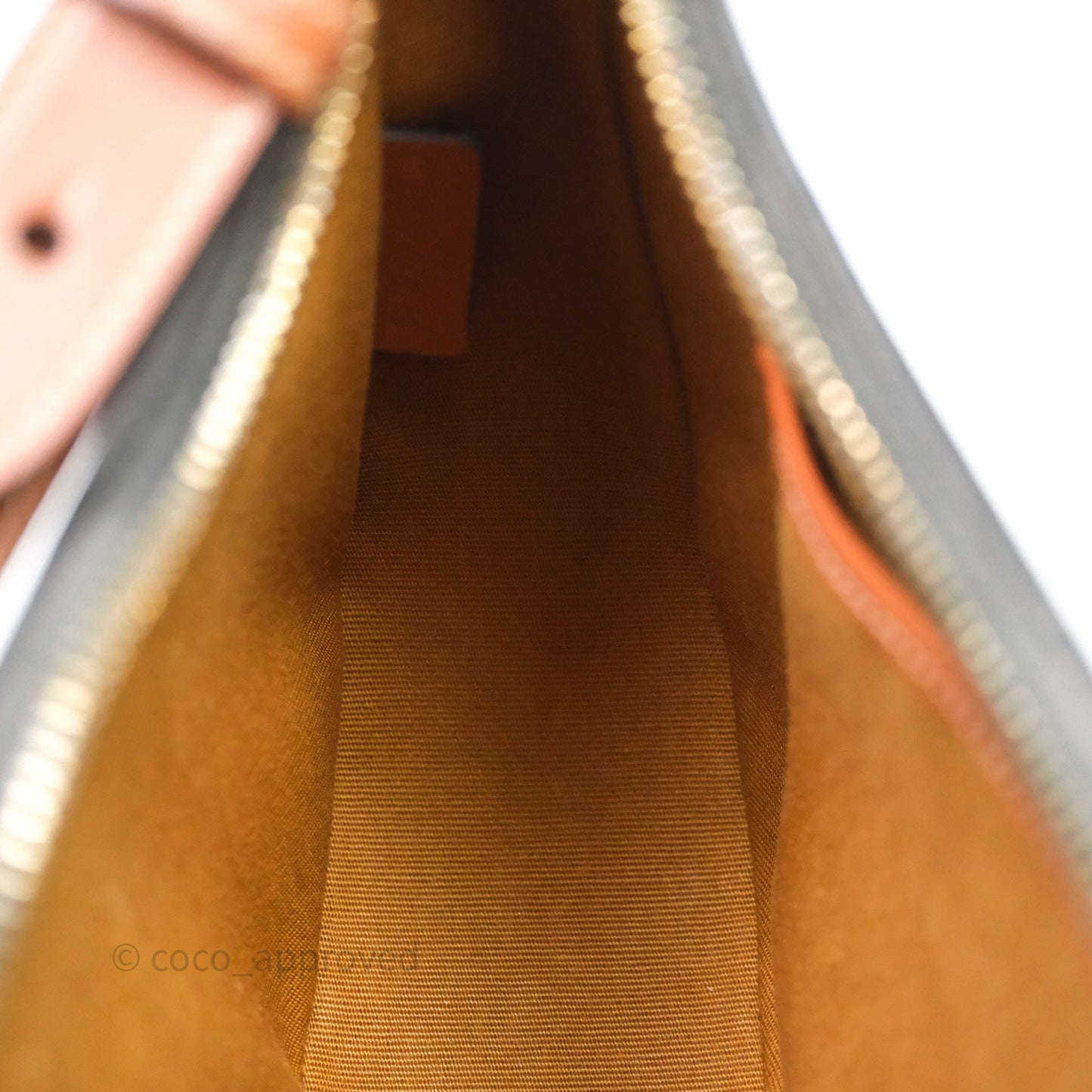 Celine Ava Bag In Triomphe Canvas Calfskin Tan