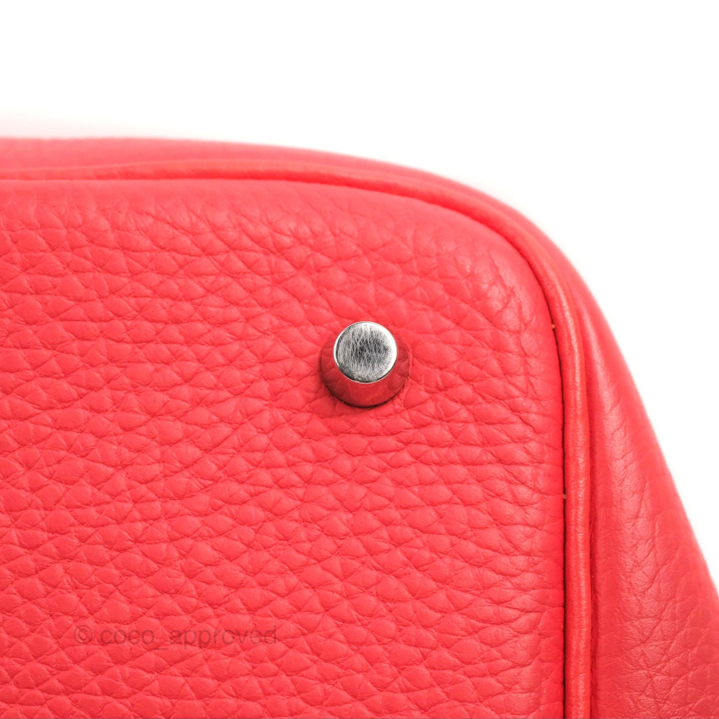 Hermès Picotin 22 Rouge Pivoine Clemence Palladium Hardware