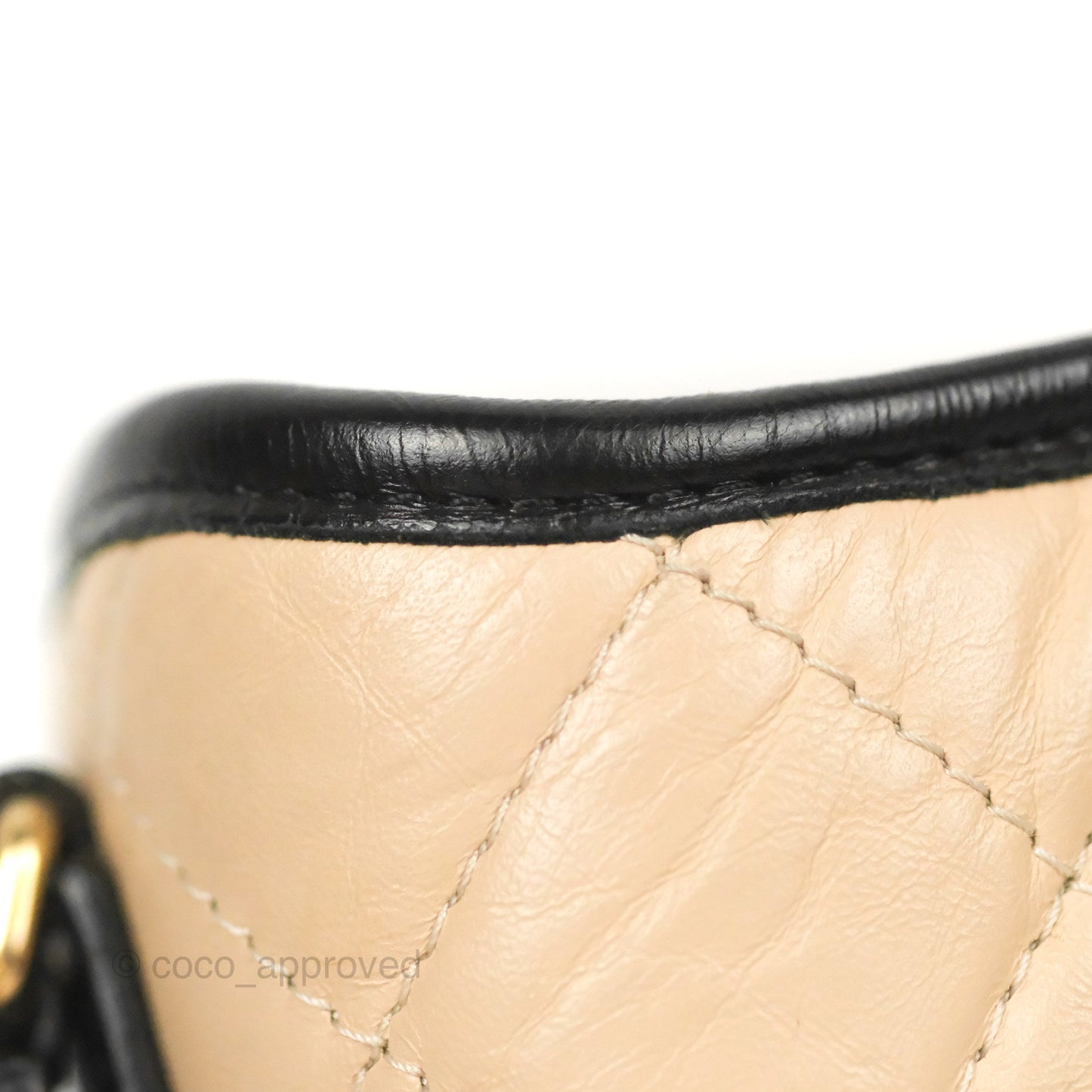 Chanel Small Gabrielle Hobo Quilted Beige Aged Calfskin