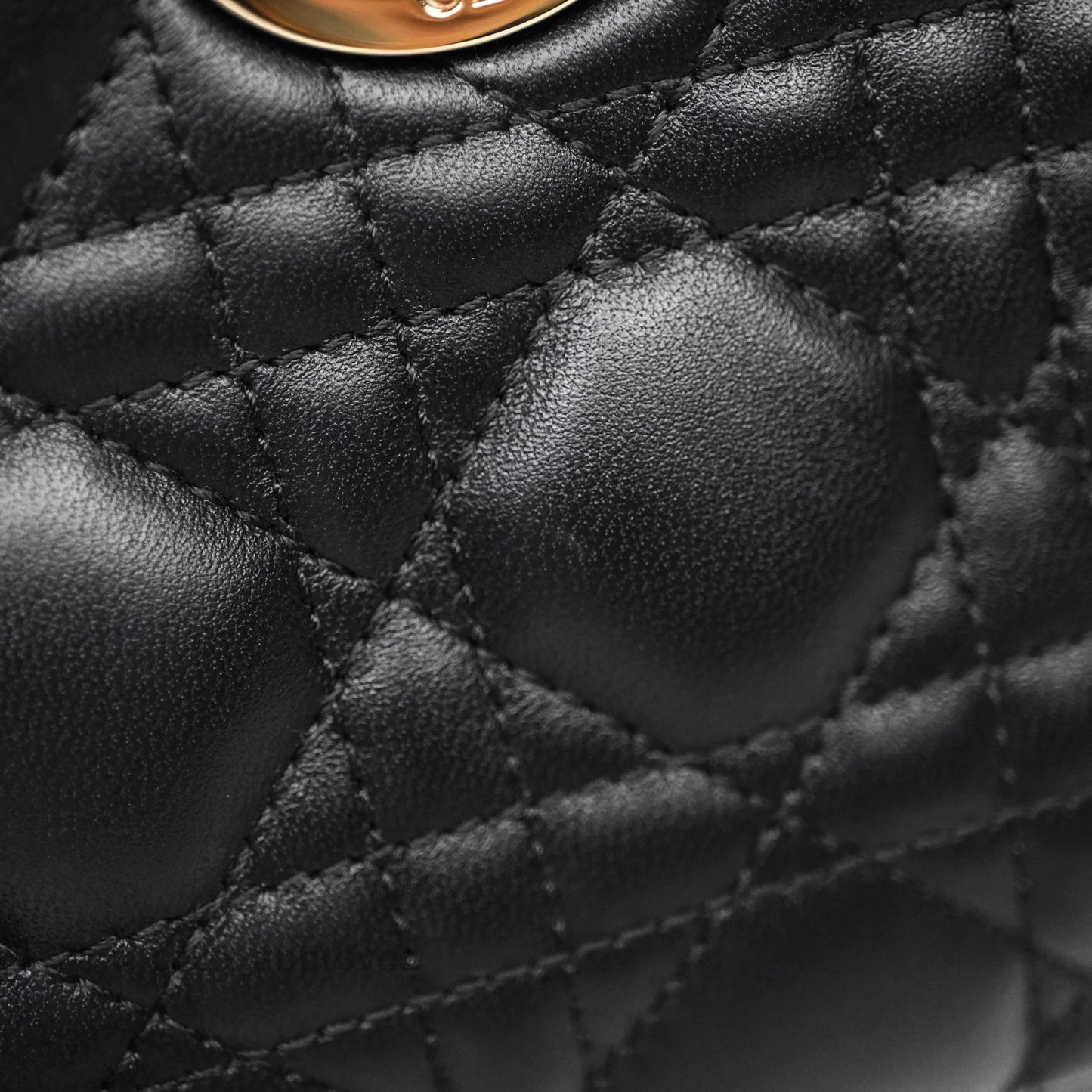 Dior Small Lady D-Joy Bag Black Lambskin Cannage Gold Hardware