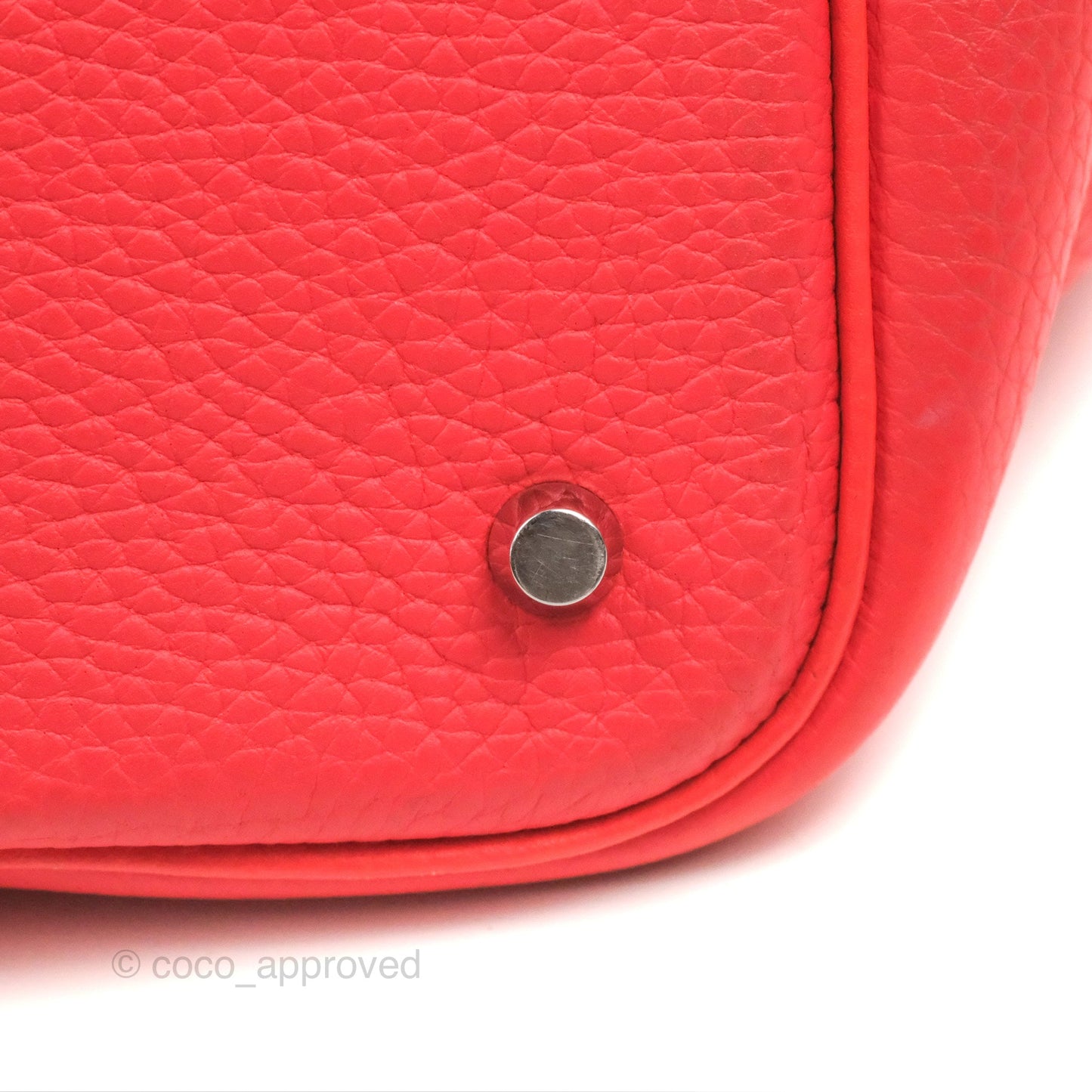 Hermès Picotin 22 Rouge Pivoine Clemence Palladium Hardware