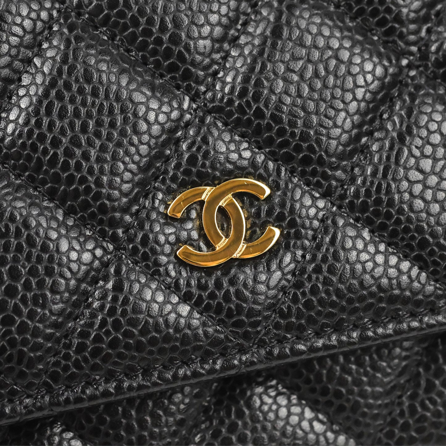 Chanel Quilted Classic WOC Black Caviar Gold Hardware