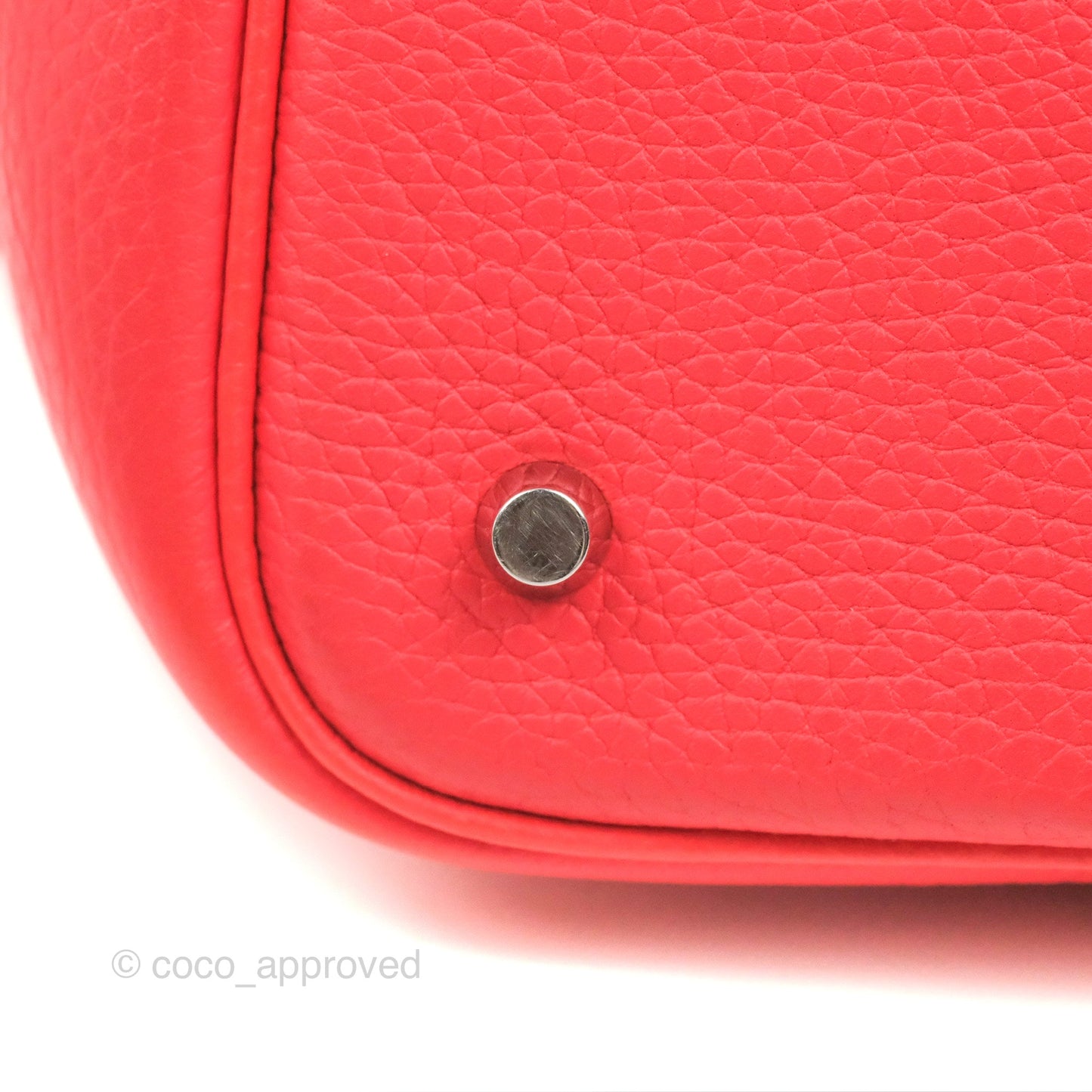 Hermès Picotin 22 Rouge Pivoine Clemence Palladium Hardware