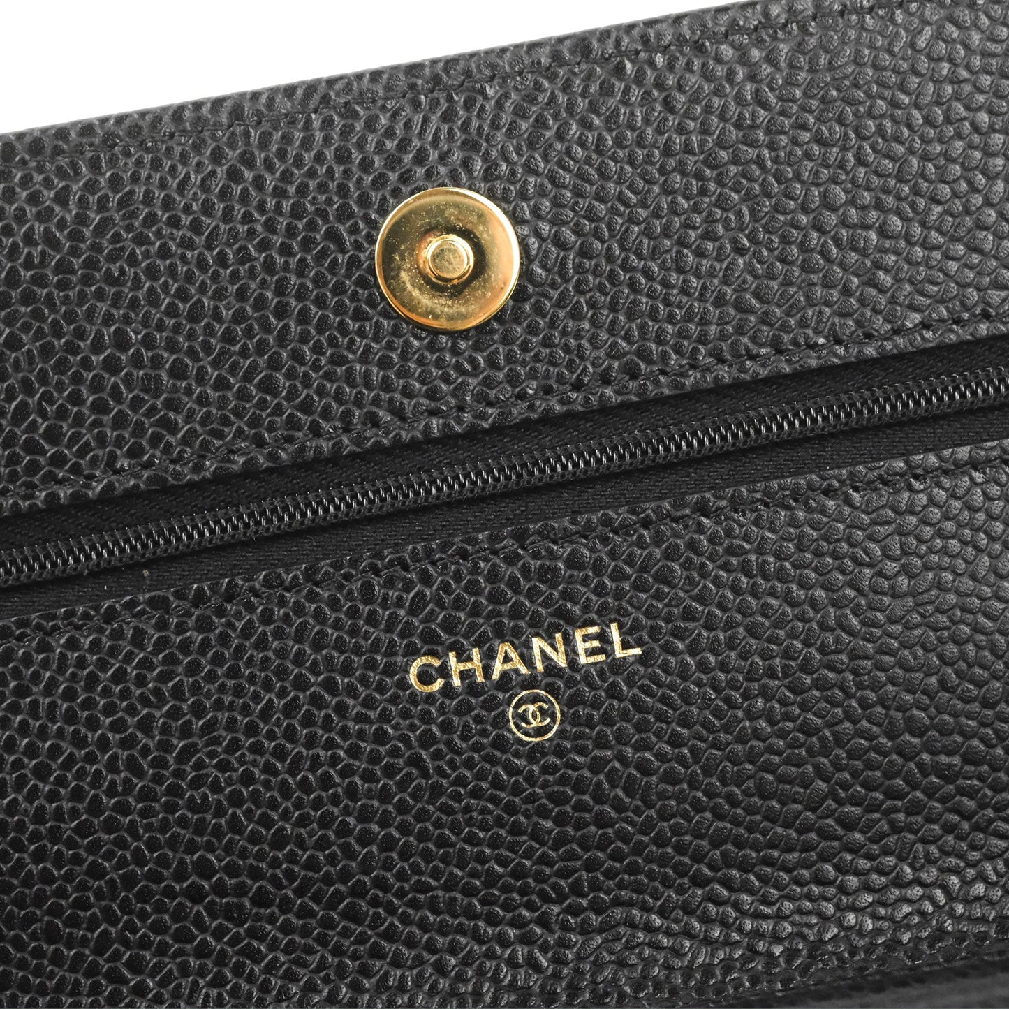 Chanel Quilted Classic WOC Black Caviar Gold Hardware
