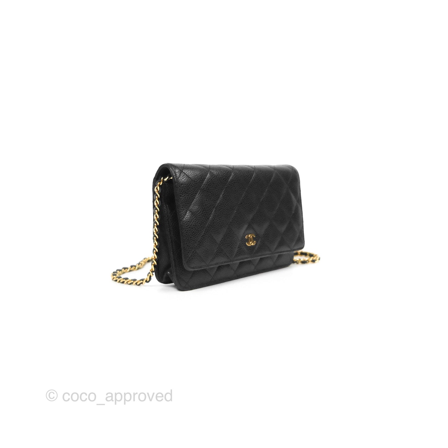 Chanel Classic Quilted WOC Black Caviar Gold Hardware