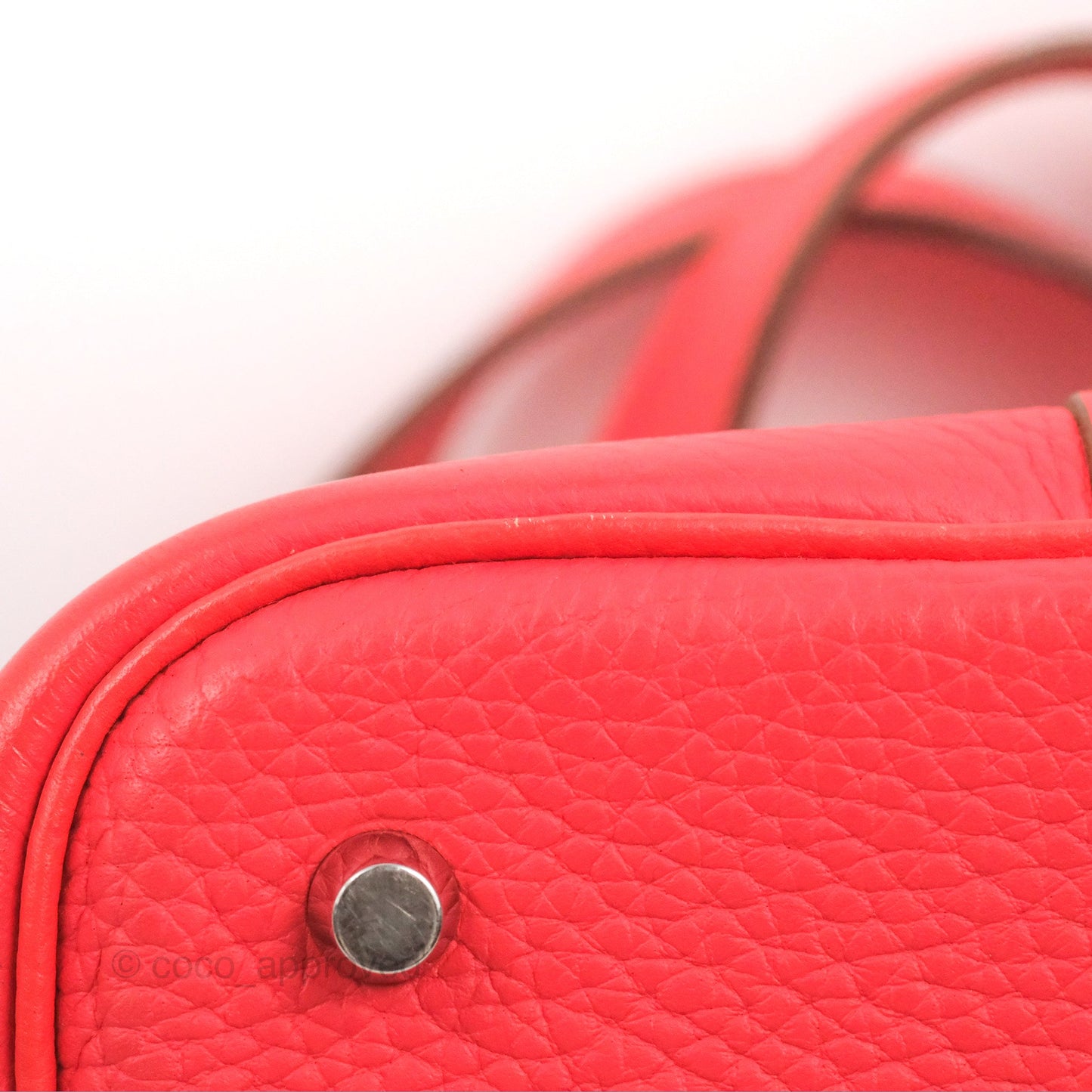 Hermès Picotin 22 Rouge Pivoine Clemence Palladium Hardware