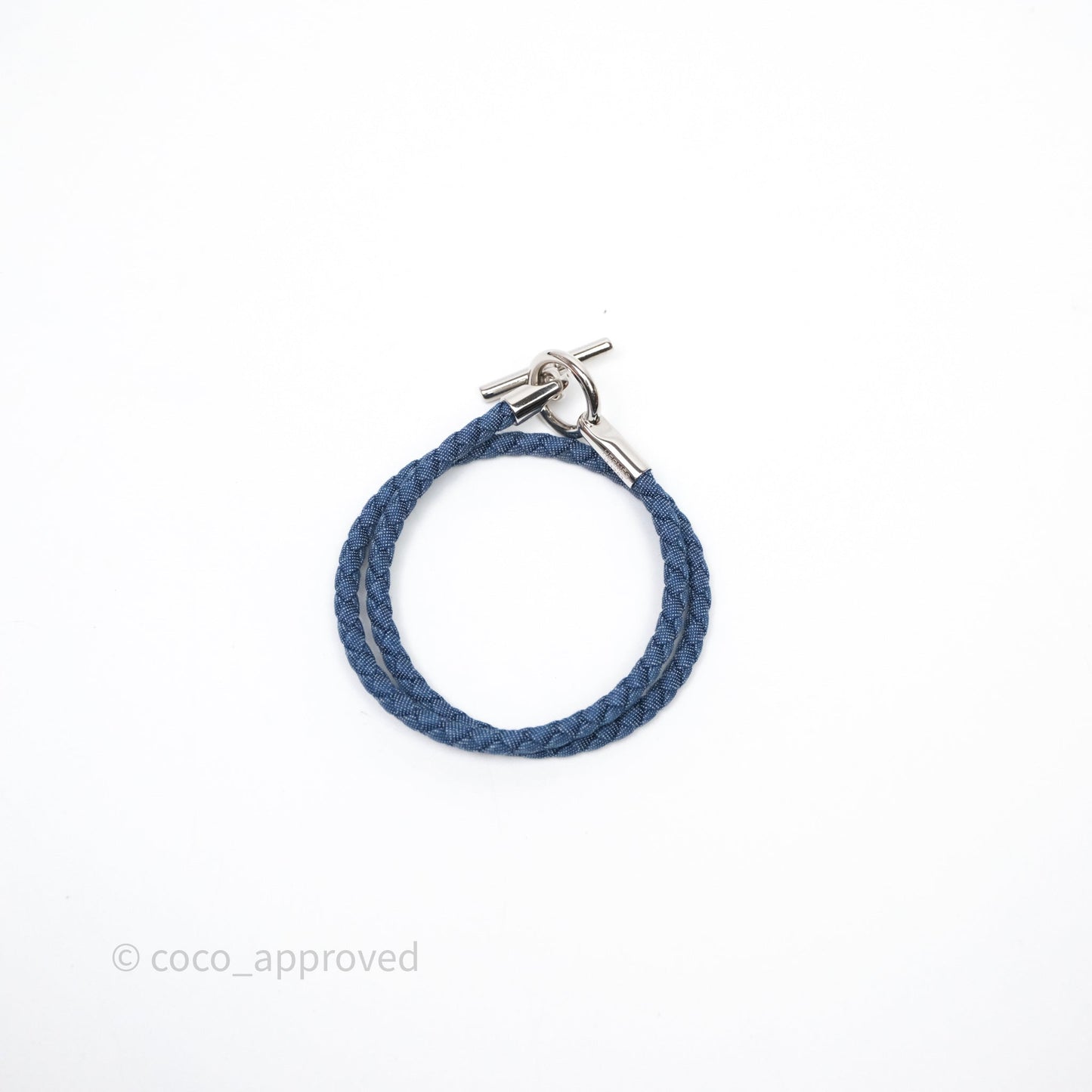 Hermès Glenan Double Tour Jean Bracelet Jean Brut Palladium Hardware