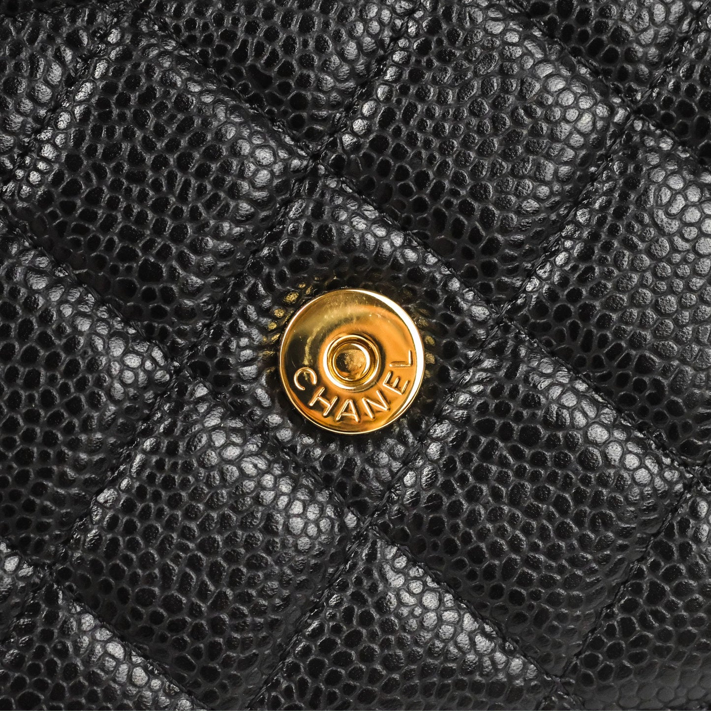 Chanel Quilted Classic WOC Black Caviar Gold Hardware