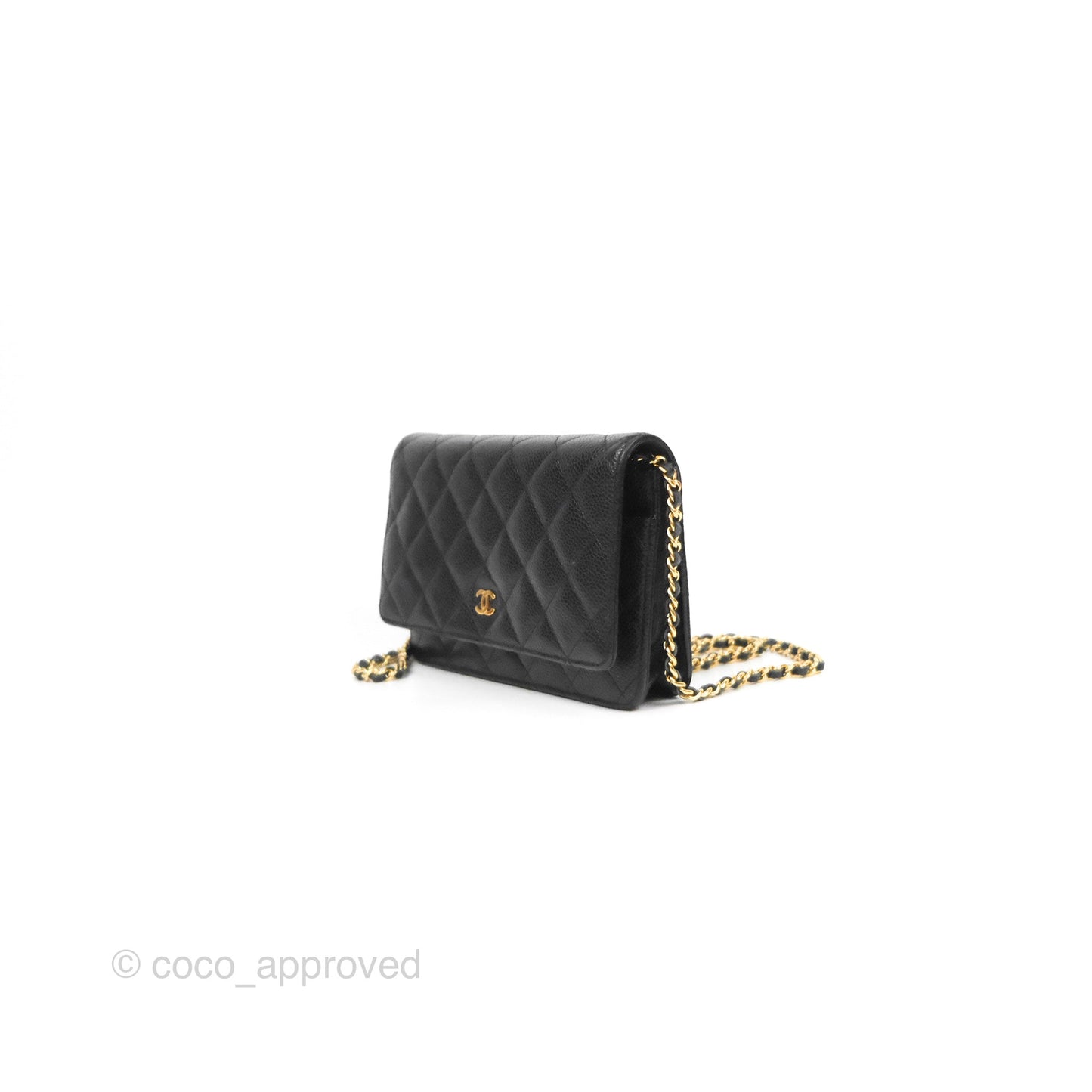 Chanel Classic Quilted WOC Black Caviar Gold Hardware