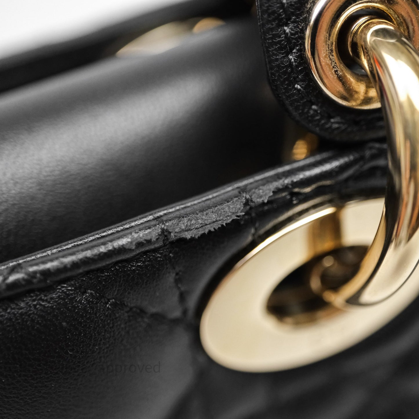 Dior Small Lady D-Joy Bag Black Lambskin Cannage Gold Hardware