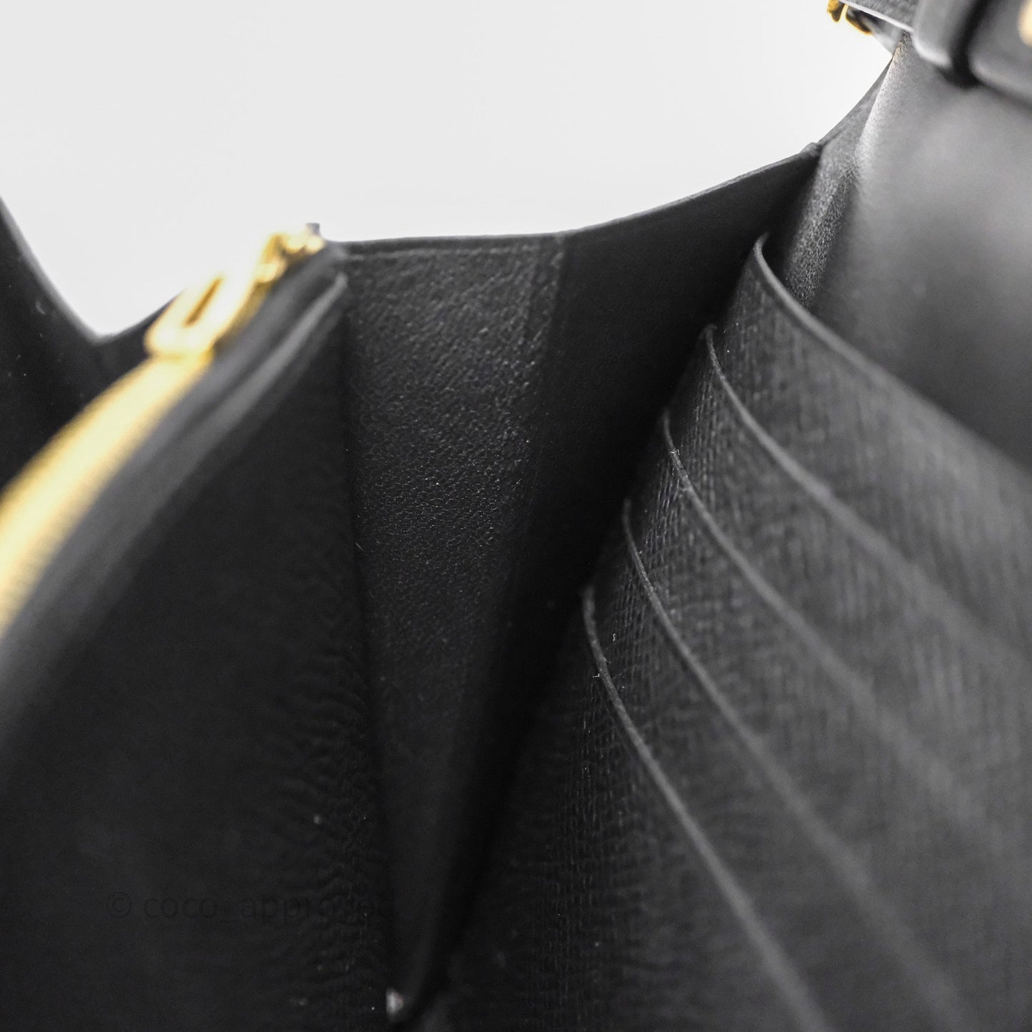 Hermès Constance Long To Go Wallet Black Noir 89 Epsom Lizard Gold Hardware
