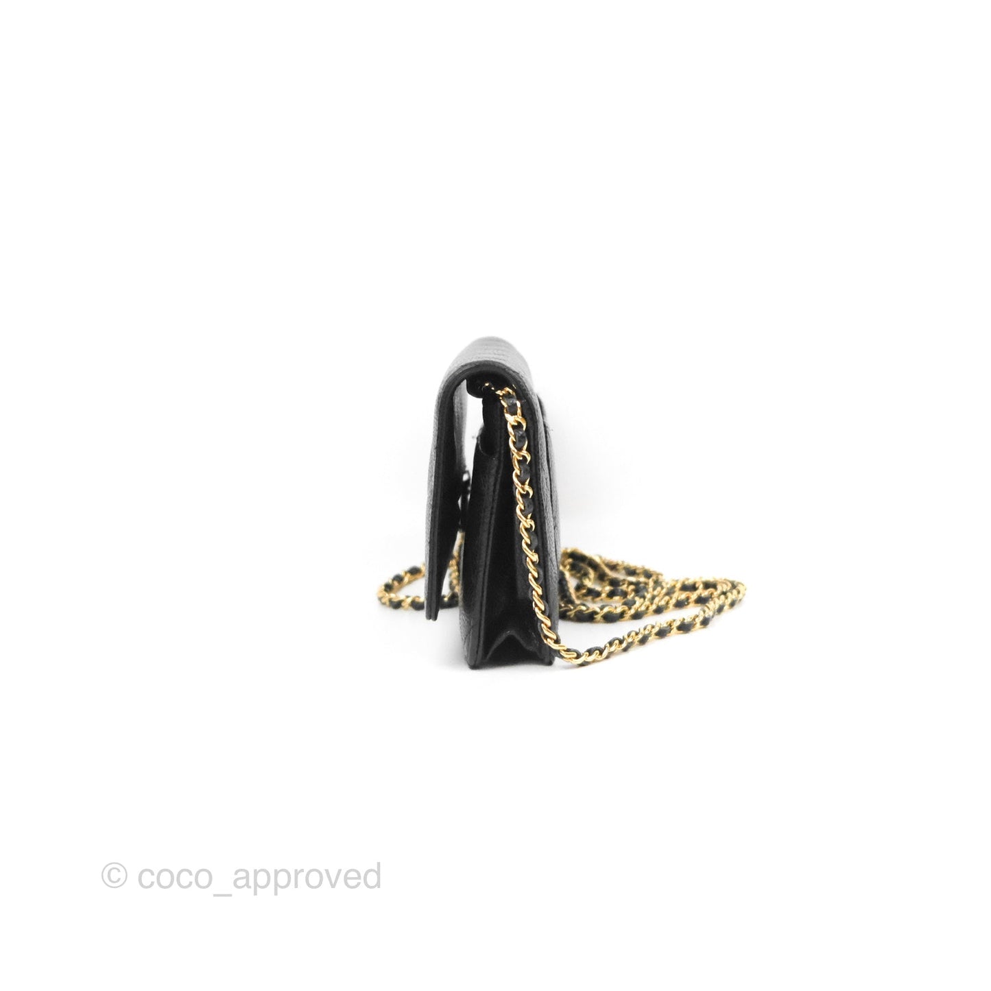 Chanel Classic Quilted WOC Black Caviar Gold Hardware