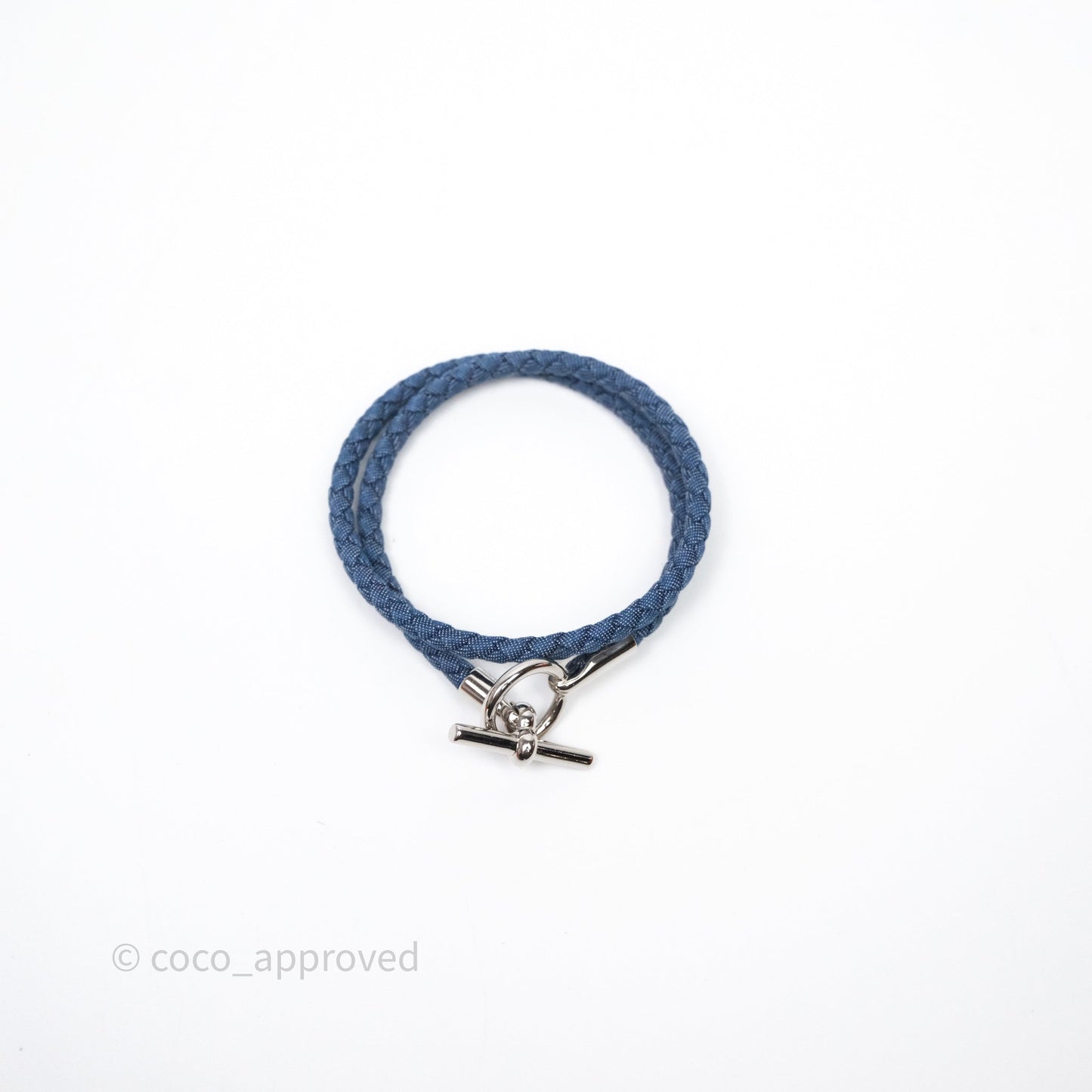 Hermès Glenan Double Tour Jean Bracelet Jean Brut Palladium Hardware