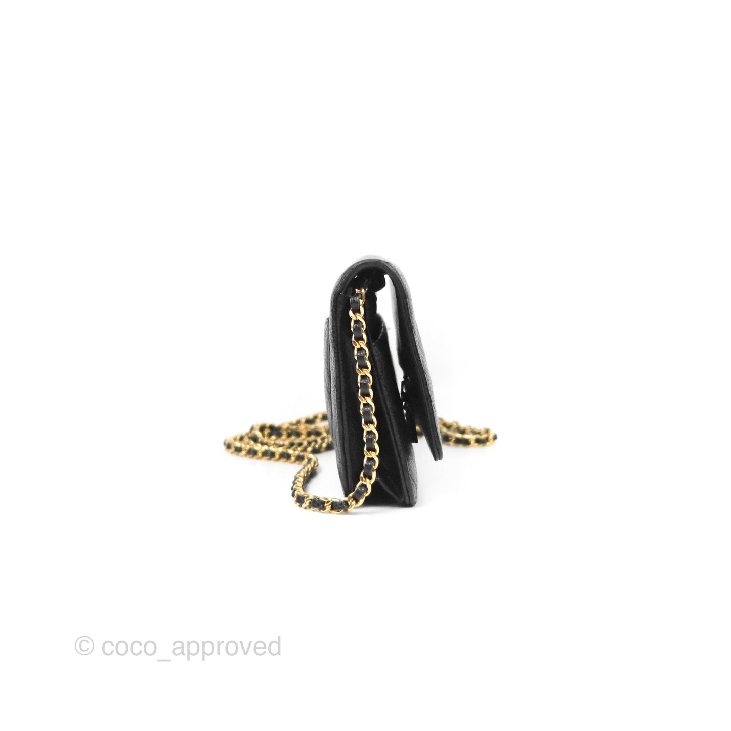 Chanel Classic Quilted WOC Black Caviar Gold Hardware