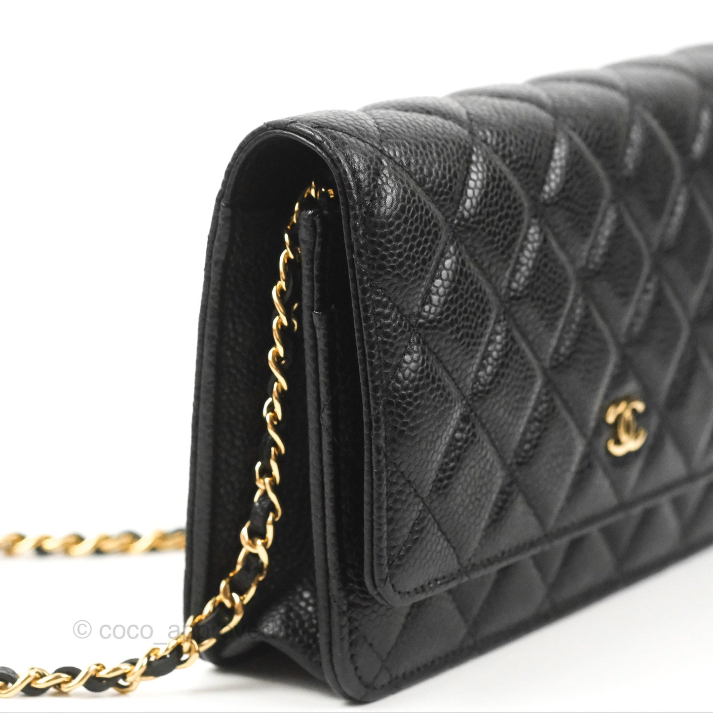 Chanel Quilted Classic WOC Black Caviar Gold Hardware