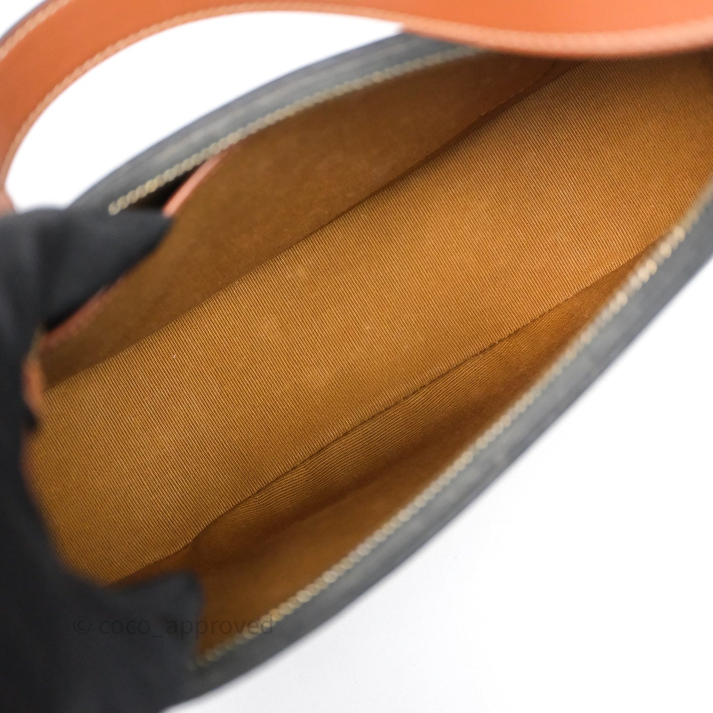 Celine Ava Bag In Triomphe Canvas Calfskin Tan