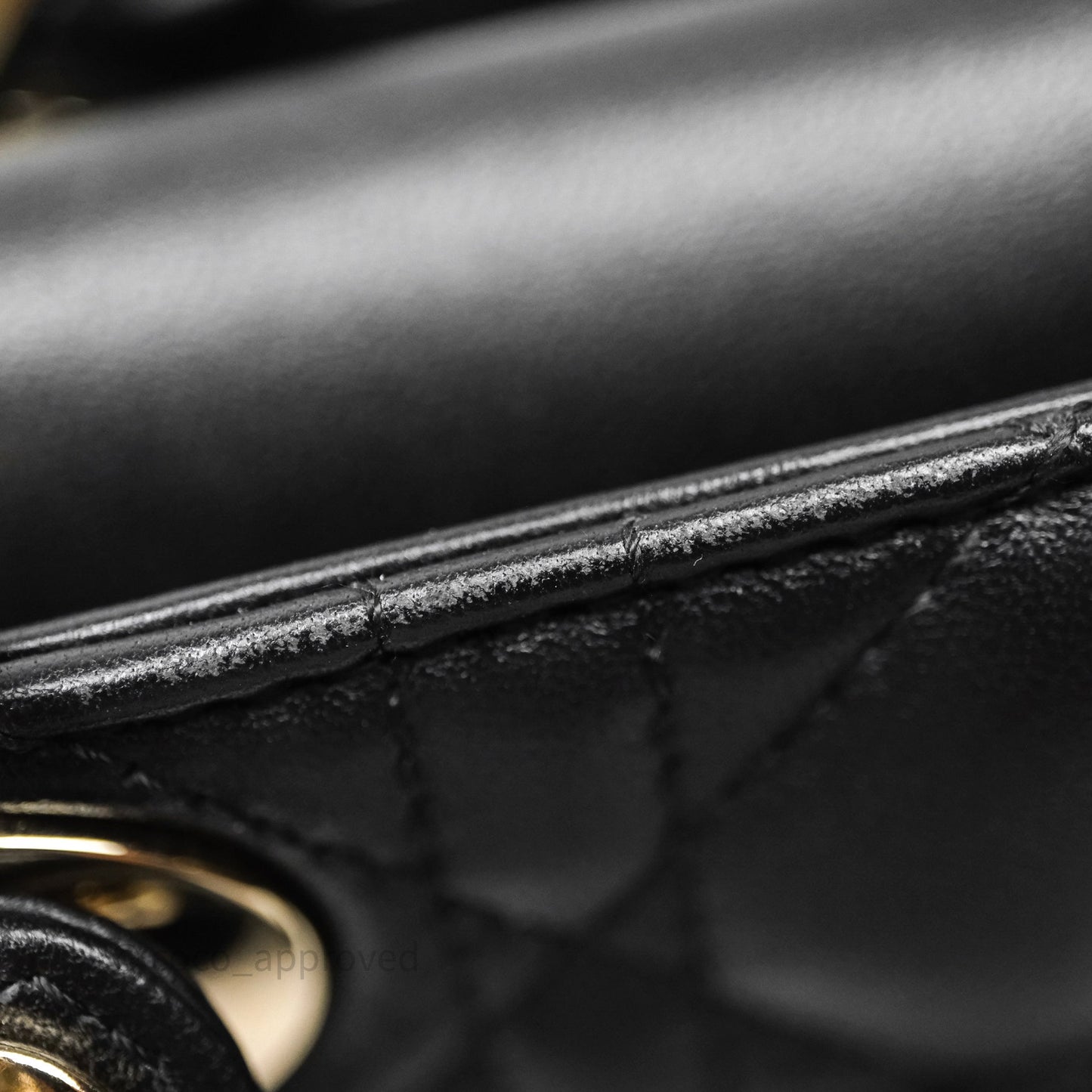 Dior Small Lady D-Joy Bag Black Lambskin Cannage Gold Hardware