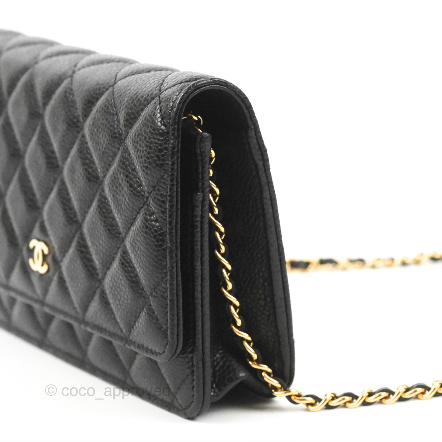 Chanel Quilted Classic WOC Black Caviar Gold Hardware