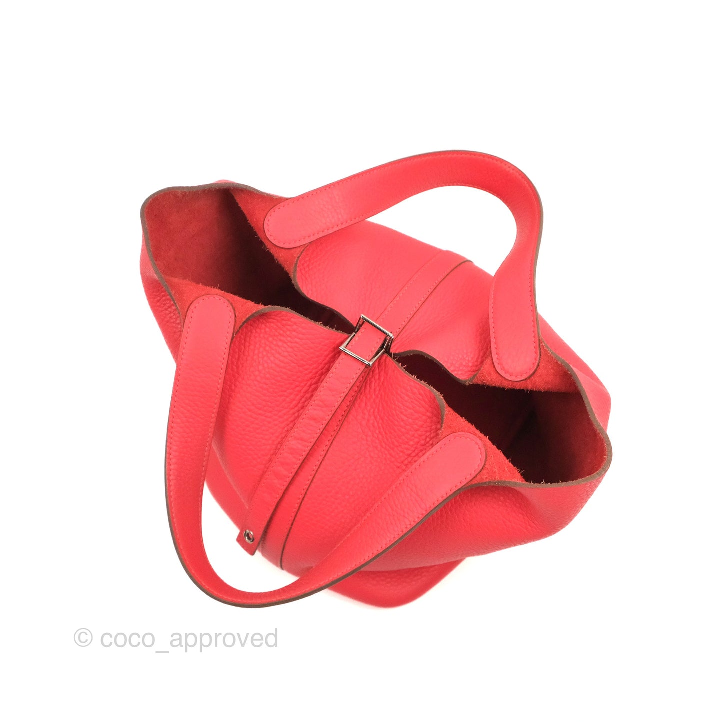 Hermès Picotin 22 Rouge Pivoine Clemence Palladium Hardware