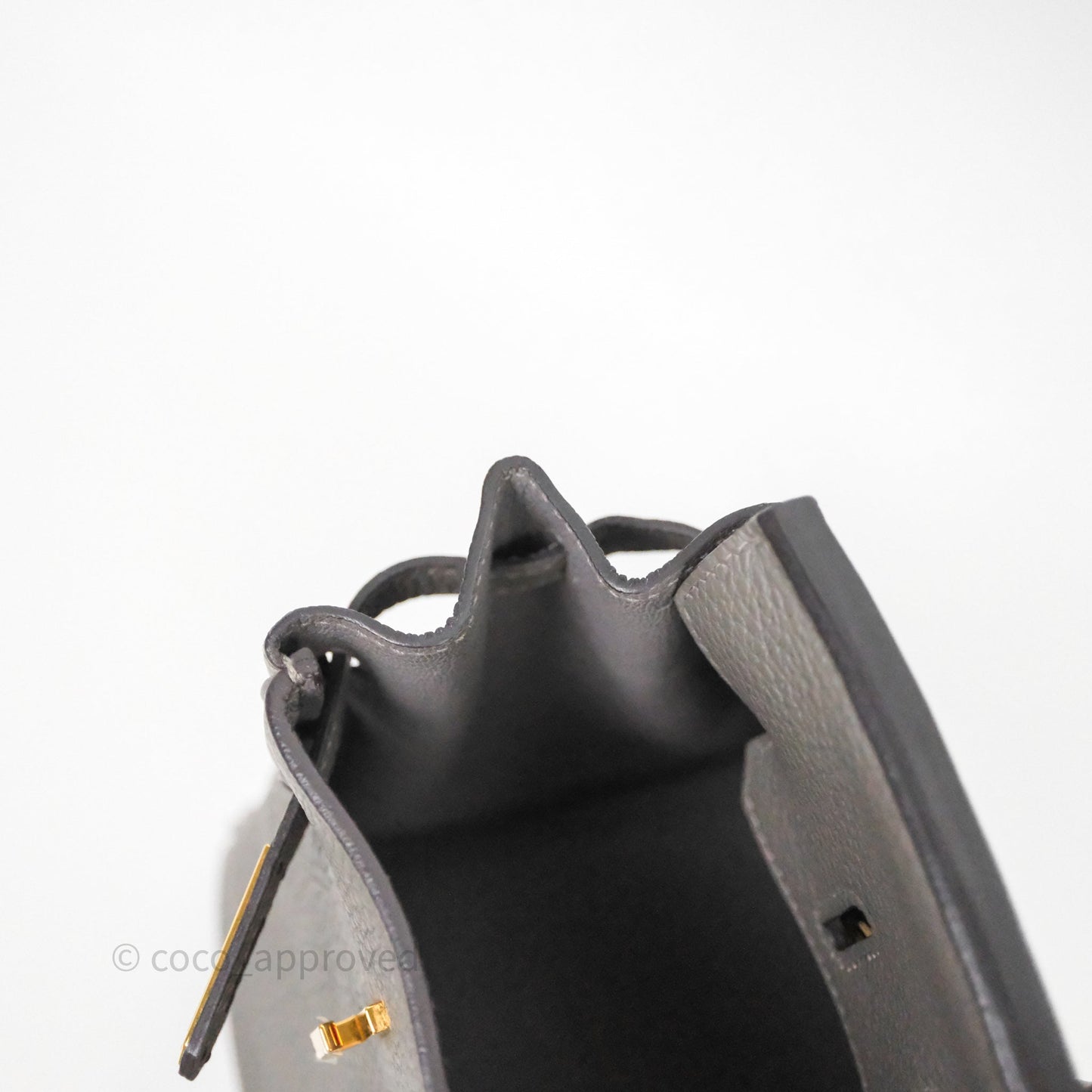 Hermes Birkin 25 Retourne Gris Meyer 0L Togo Gold Hardware