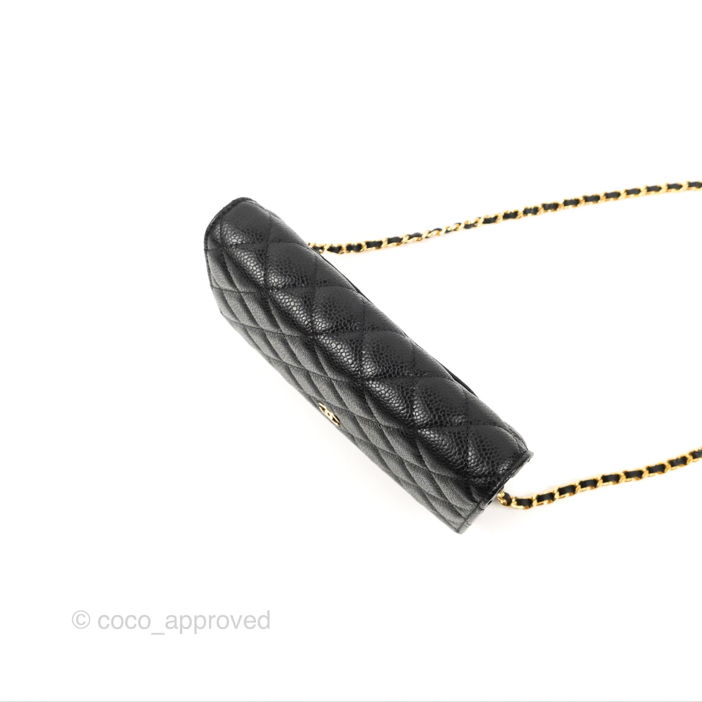 Chanel Quilted Classic WOC Black Caviar Gold Hardware