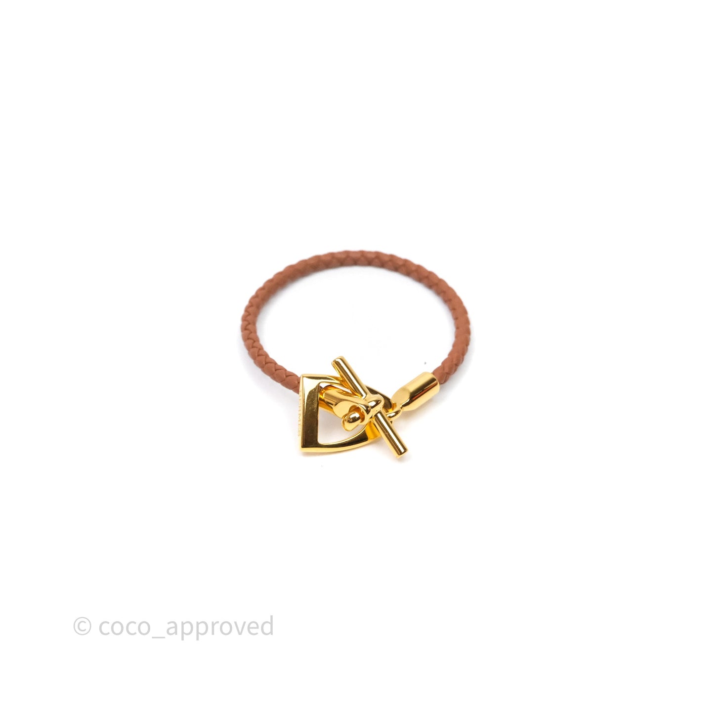 Hermès Etrier Bracelet Gold Swift Yellow Gold Hardware