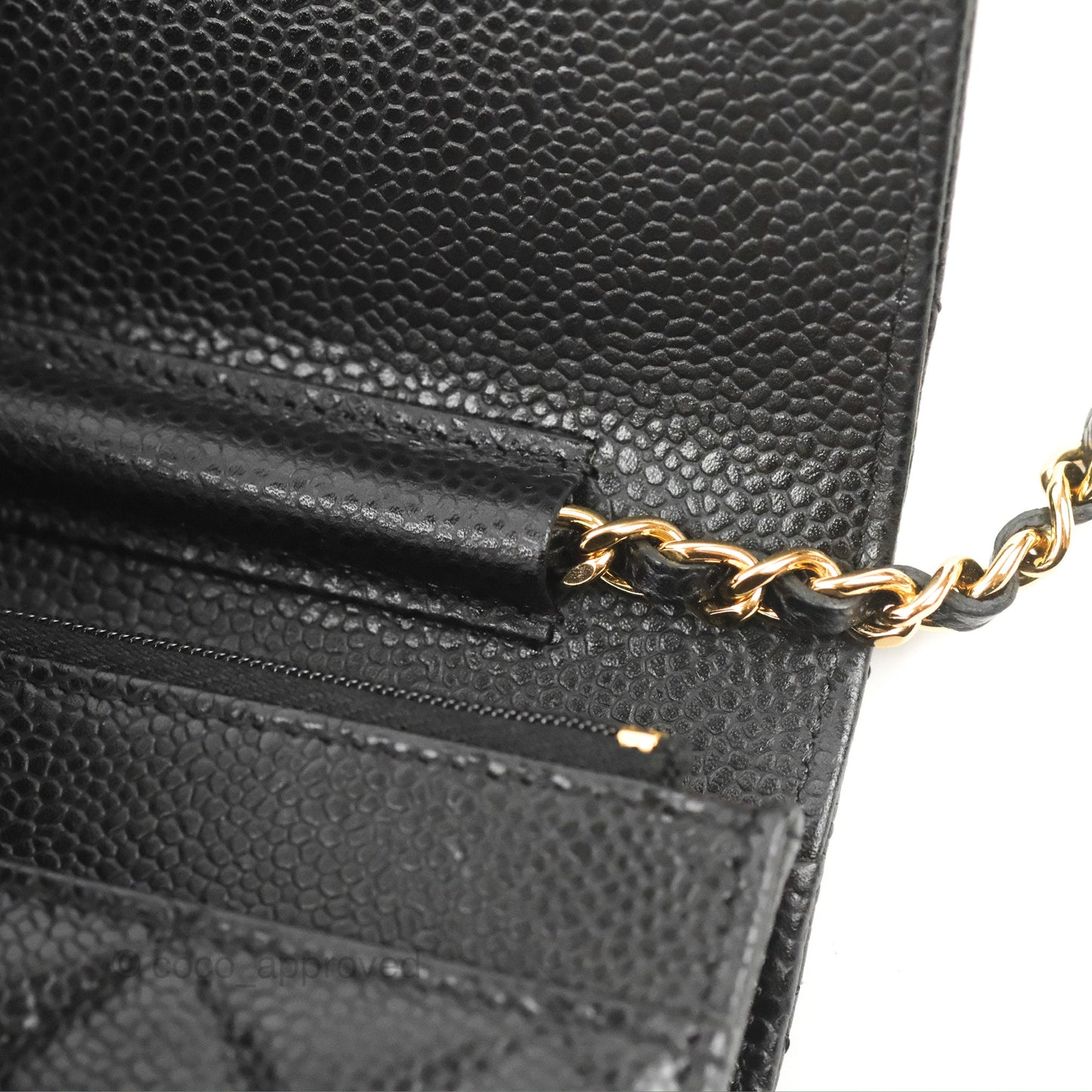 Chanel Quilted Classic WOC Black Caviar Gold Hardware