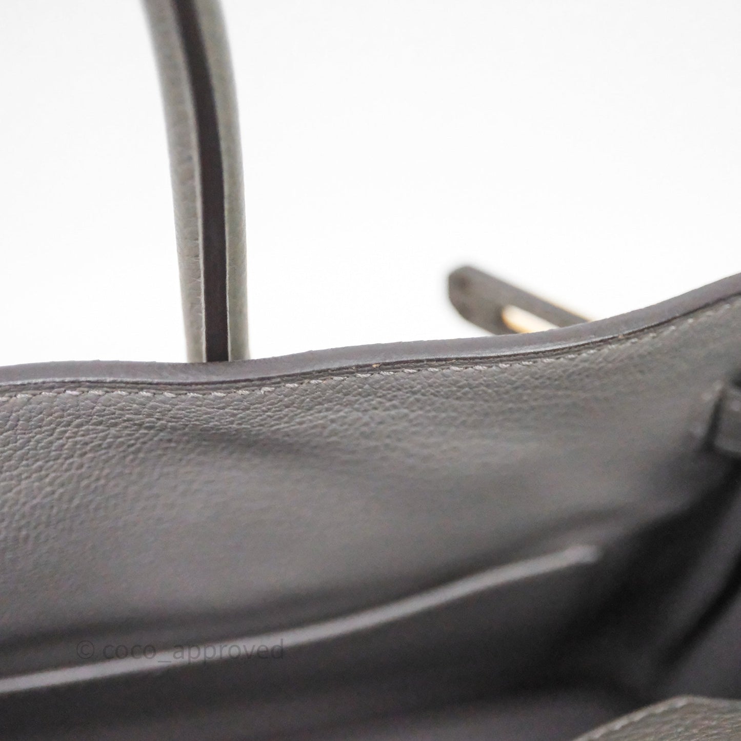 Hermes Birkin 25 Retourne Gris Meyer 0L Togo Gold Hardware