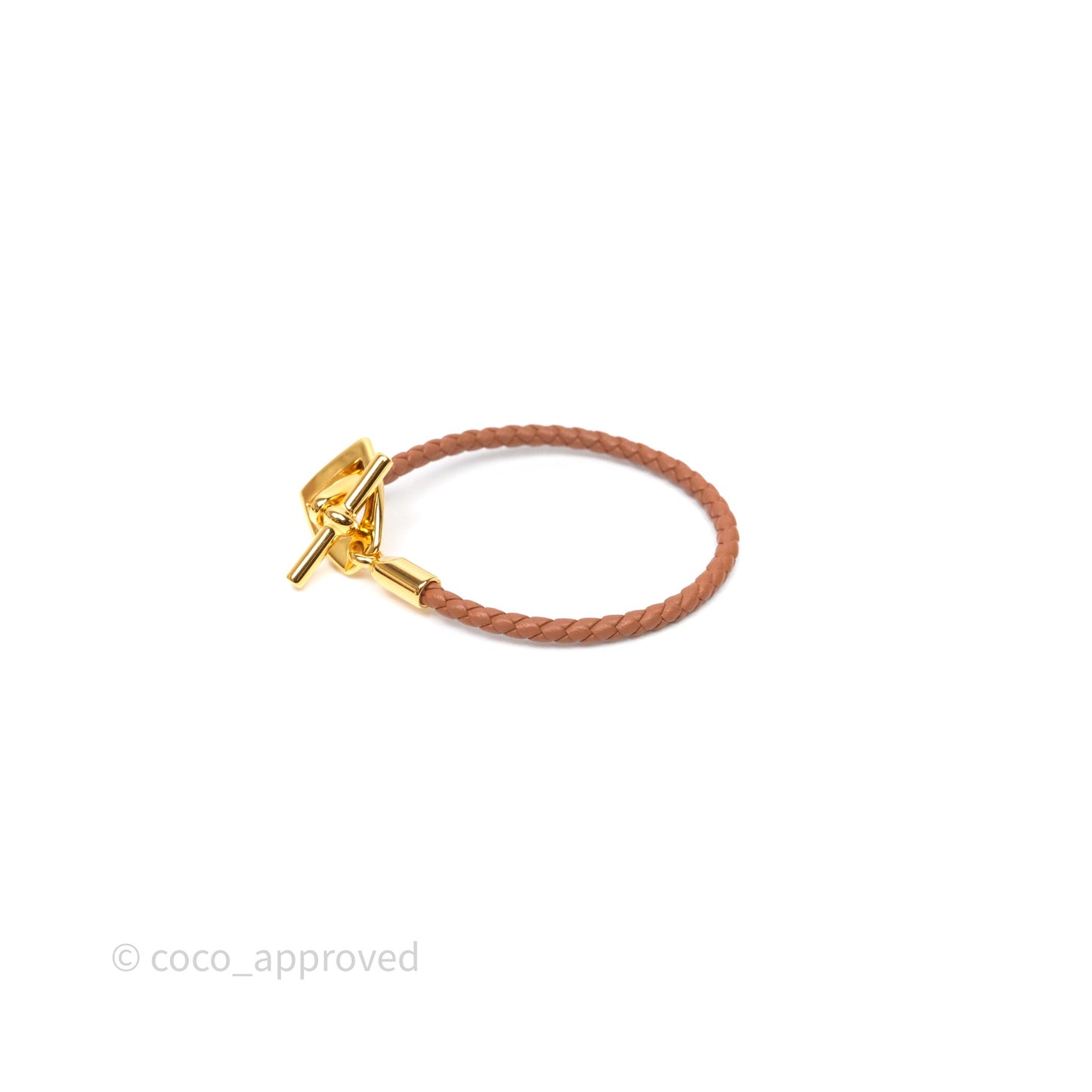 Hermès Etrier Bracelet Gold Swift Yellow Gold Hardware