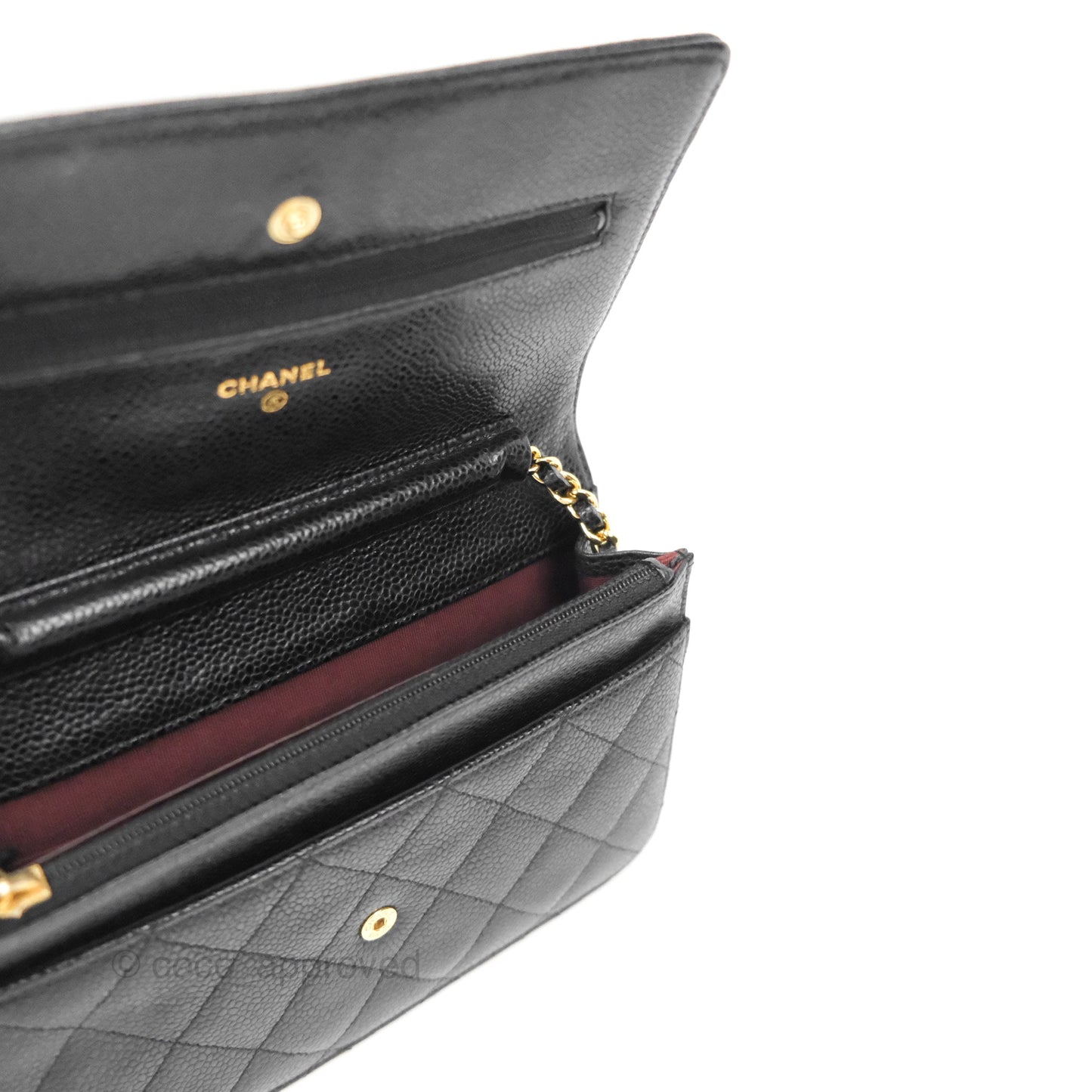 Chanel Classic Quilted WOC Black Caviar Gold Hardware