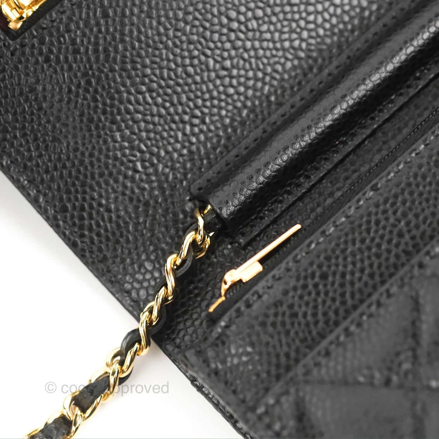 Chanel Quilted Classic WOC Black Caviar Gold Hardware