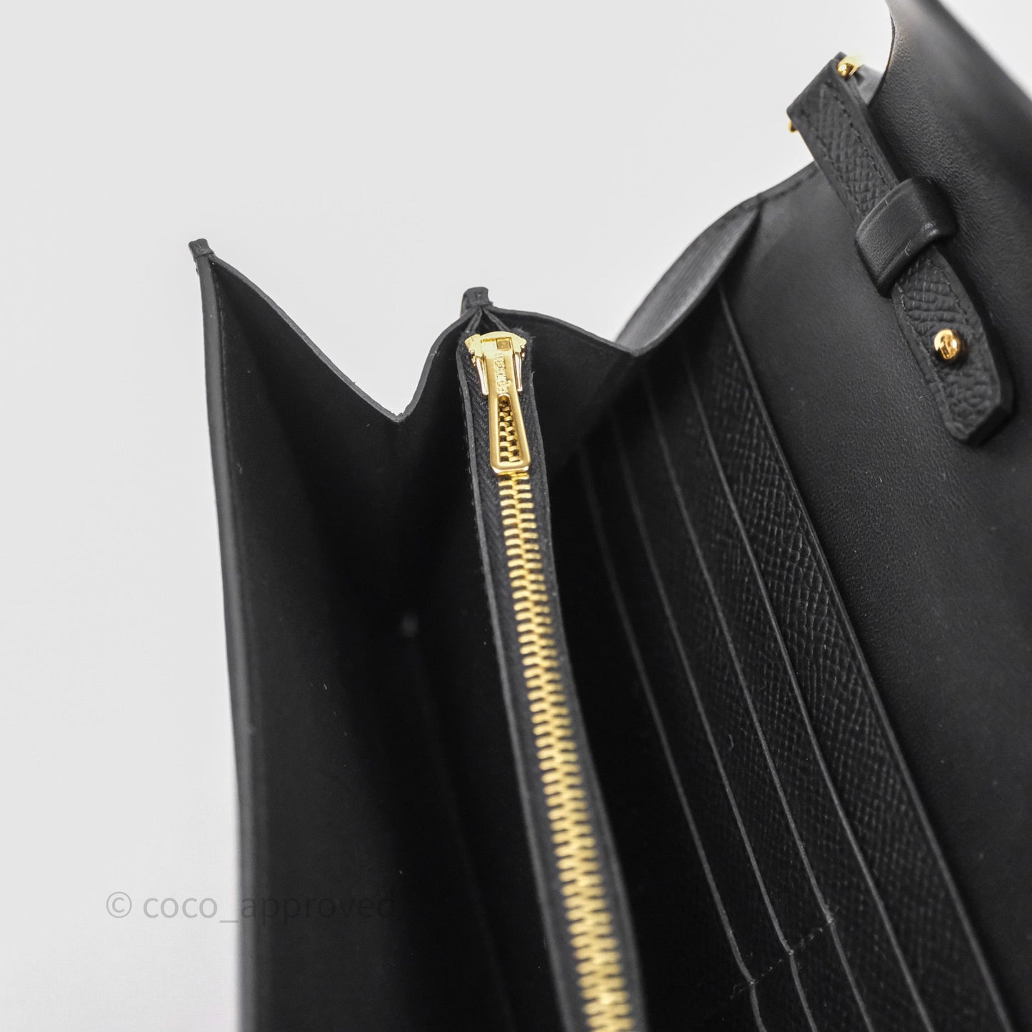 Hermès Constance Long To Go Wallet Black Noir 89 Epsom Lizard Gold Hardware