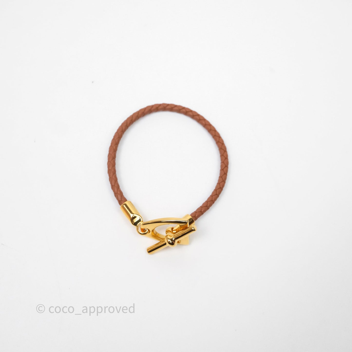 Hermès Etrier Bracelet Gold Swift Yellow Gold Hardware