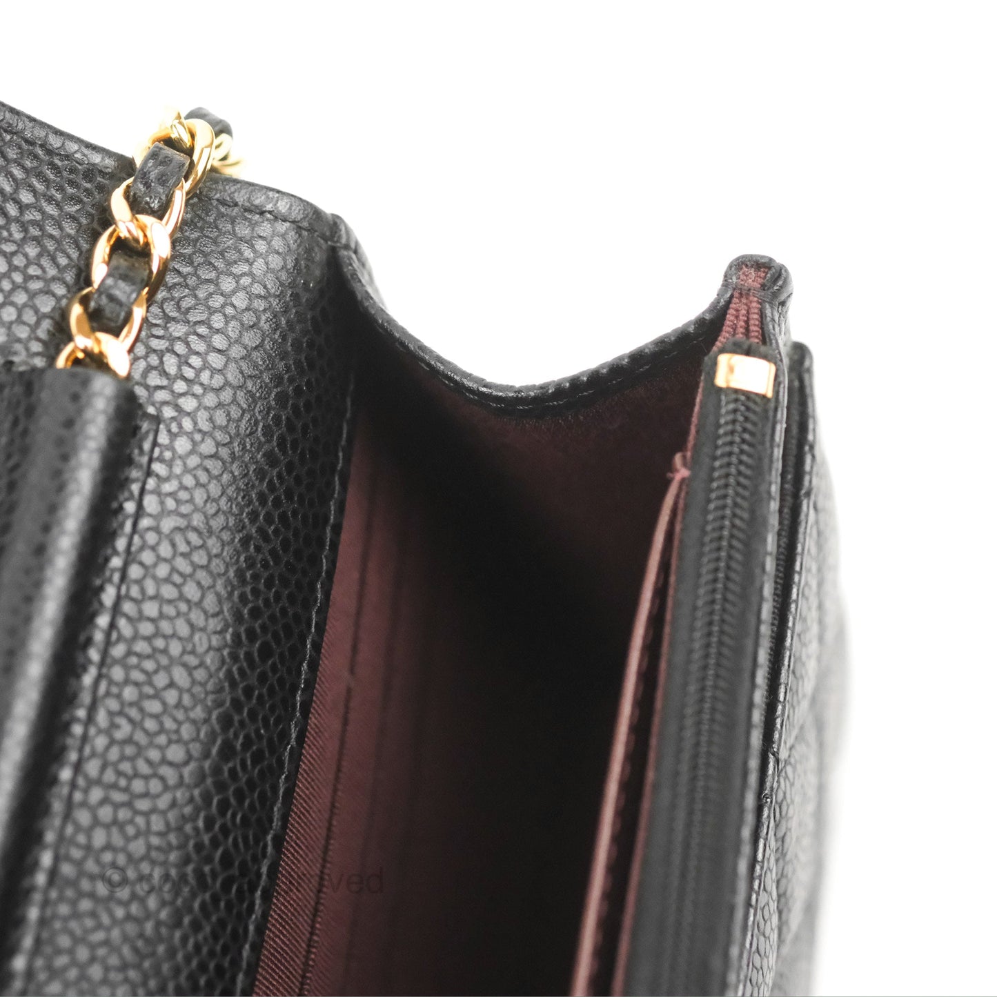 Chanel Quilted Classic WOC Black Caviar Gold Hardware