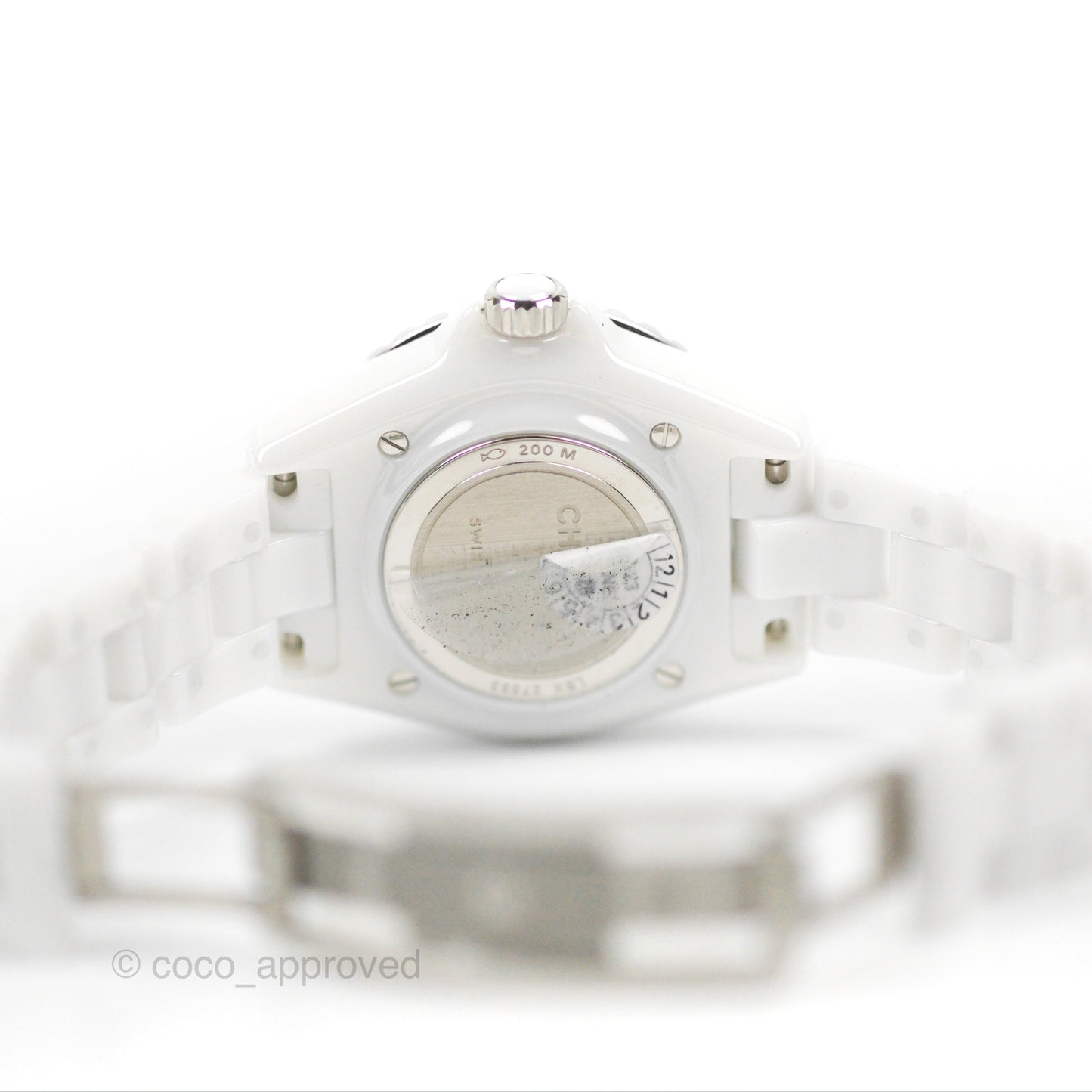 CHANEL J12 White Ceramic/Steel/Diamond Women's Watch 33mm