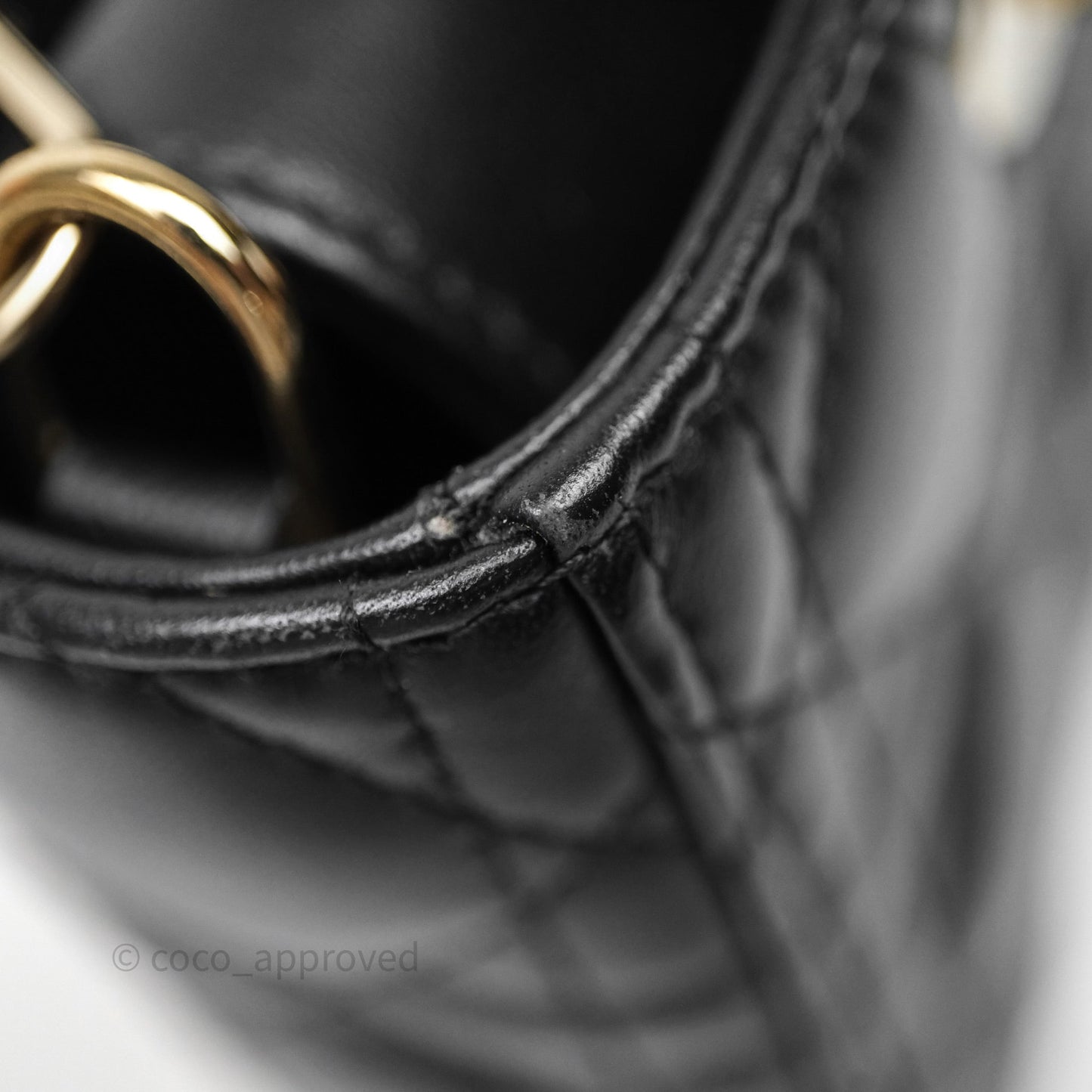 Dior Small Lady D-Joy Bag Black Lambskin Cannage Gold Hardware